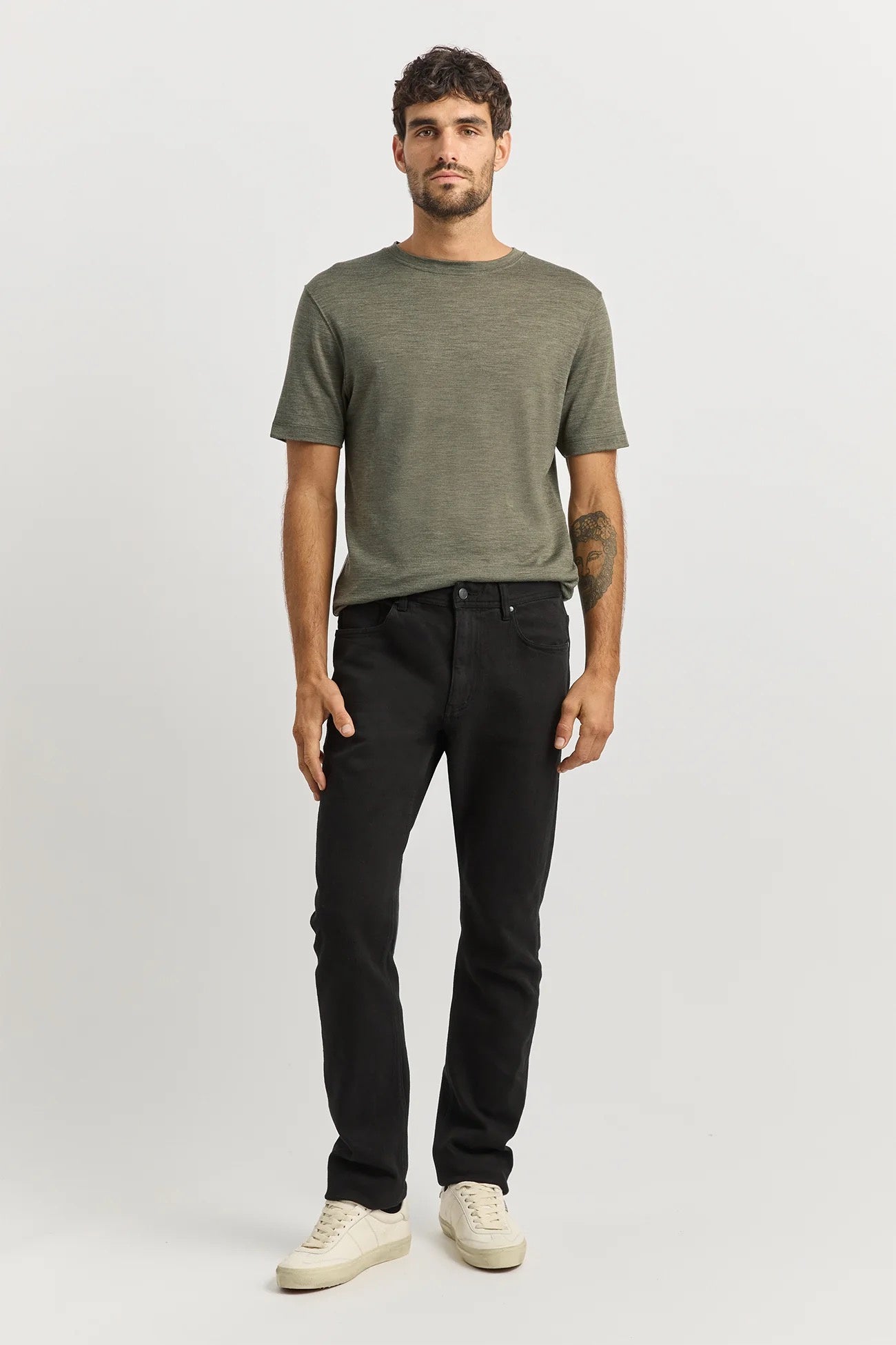 Regular Merino Denim Jean | Black