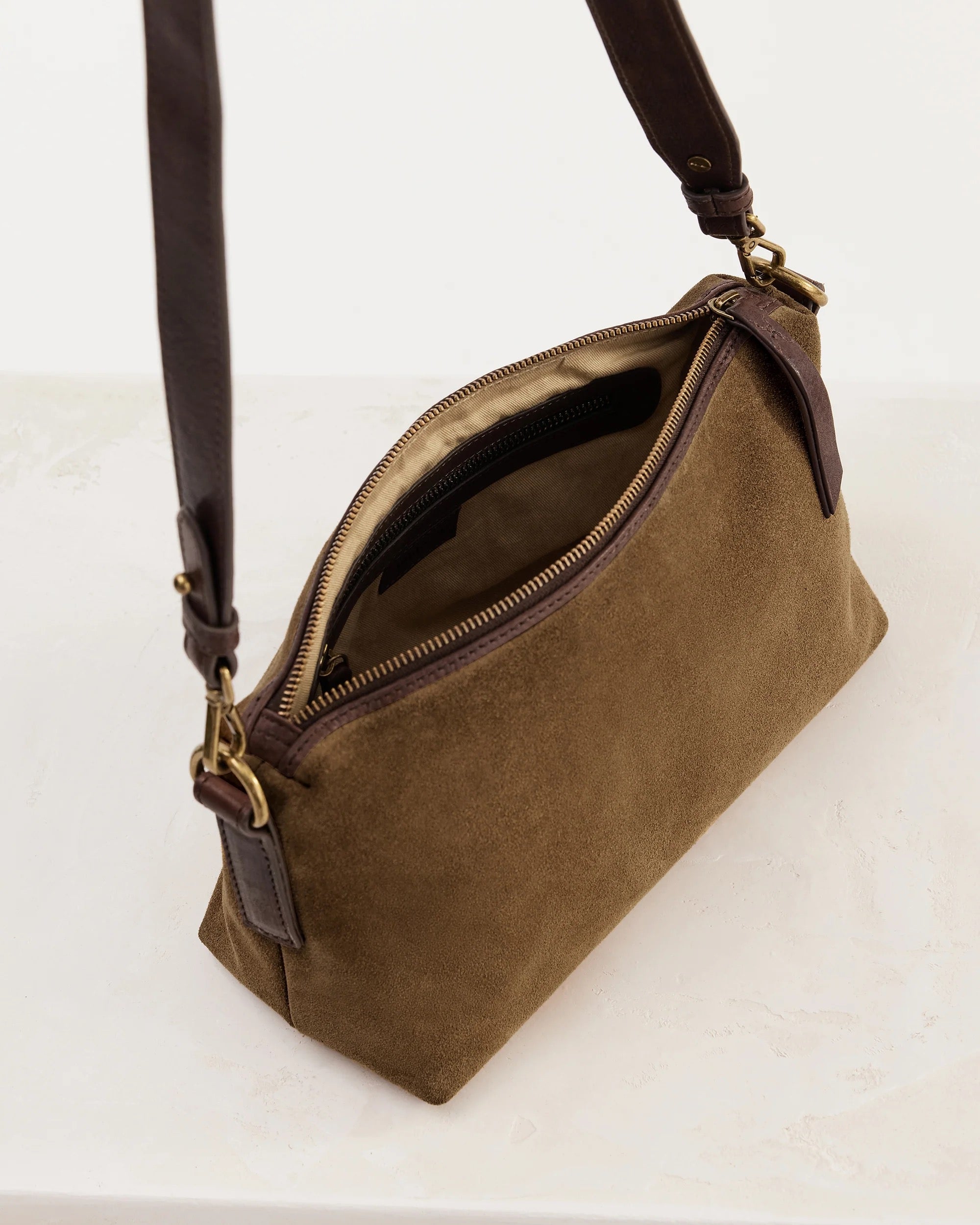 Suede Teddy Bag | Chestnut