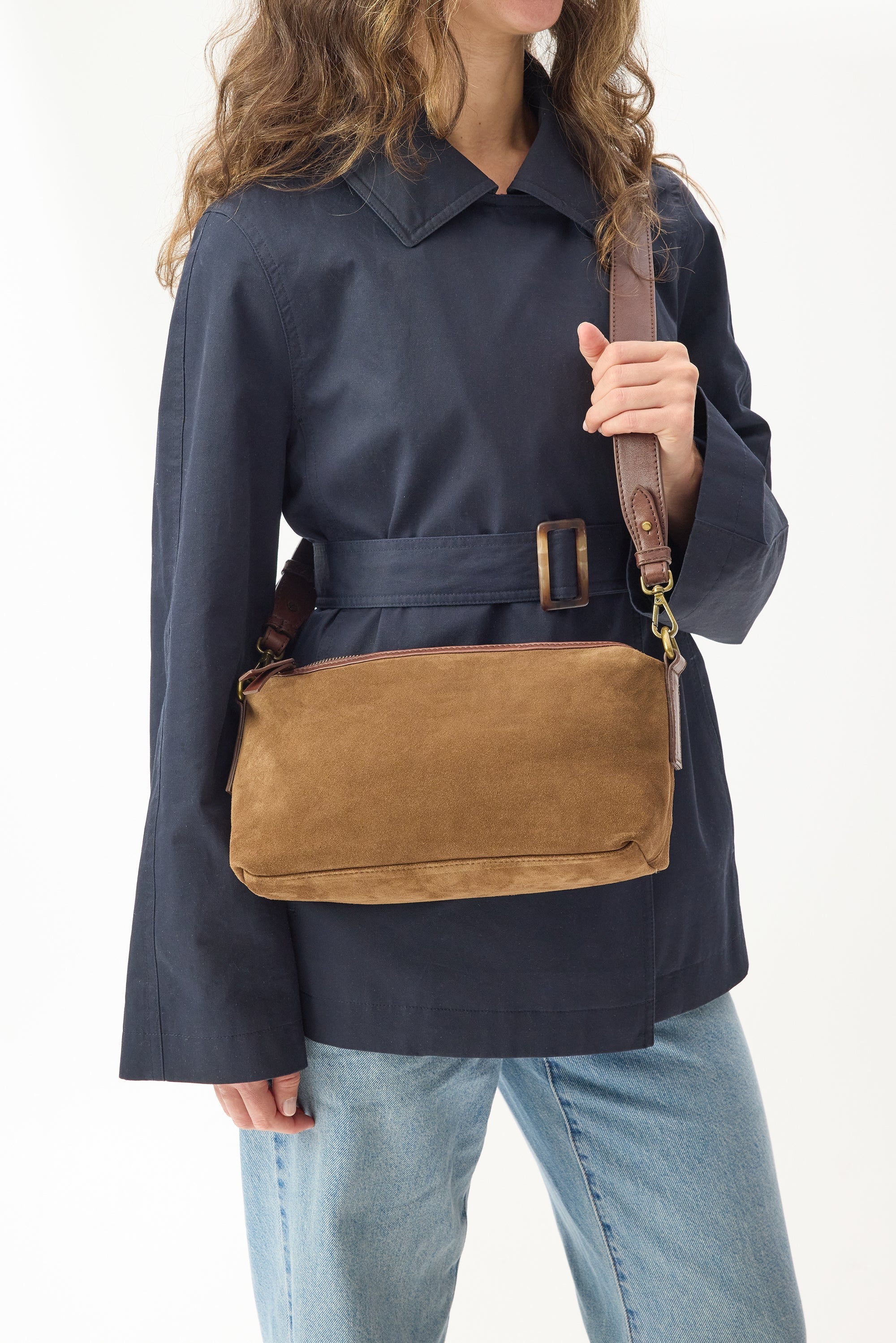 Suede Teddy Bag | Chestnut