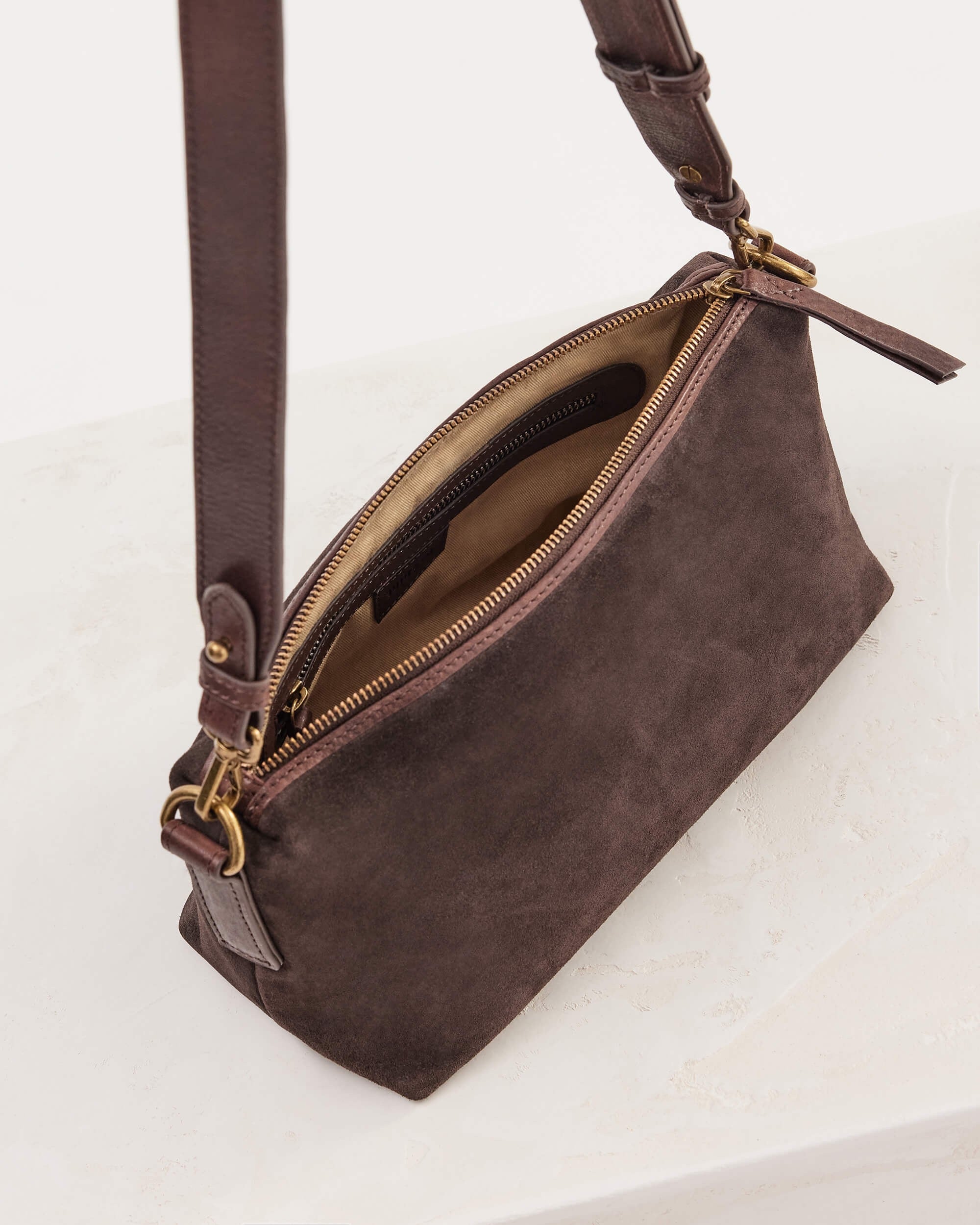 Suede Teddy Bag | Chocolate