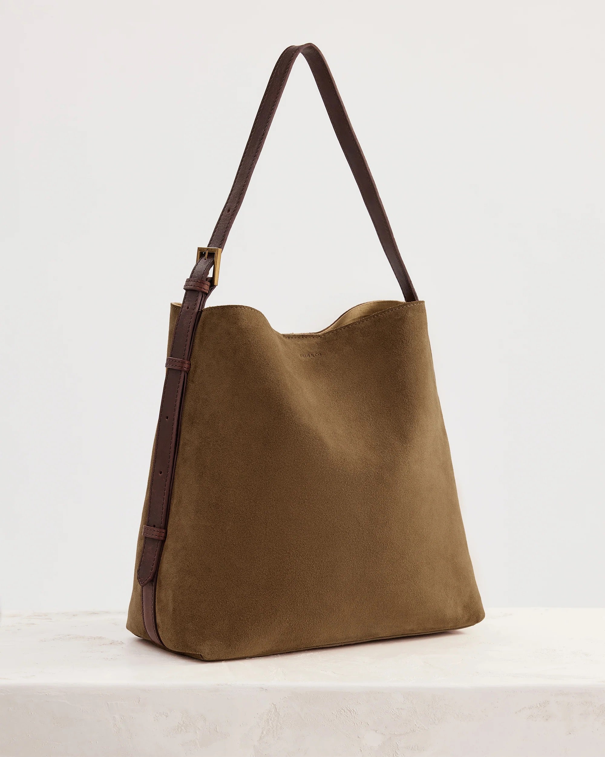 Suede Cabas Tote | Chestnut