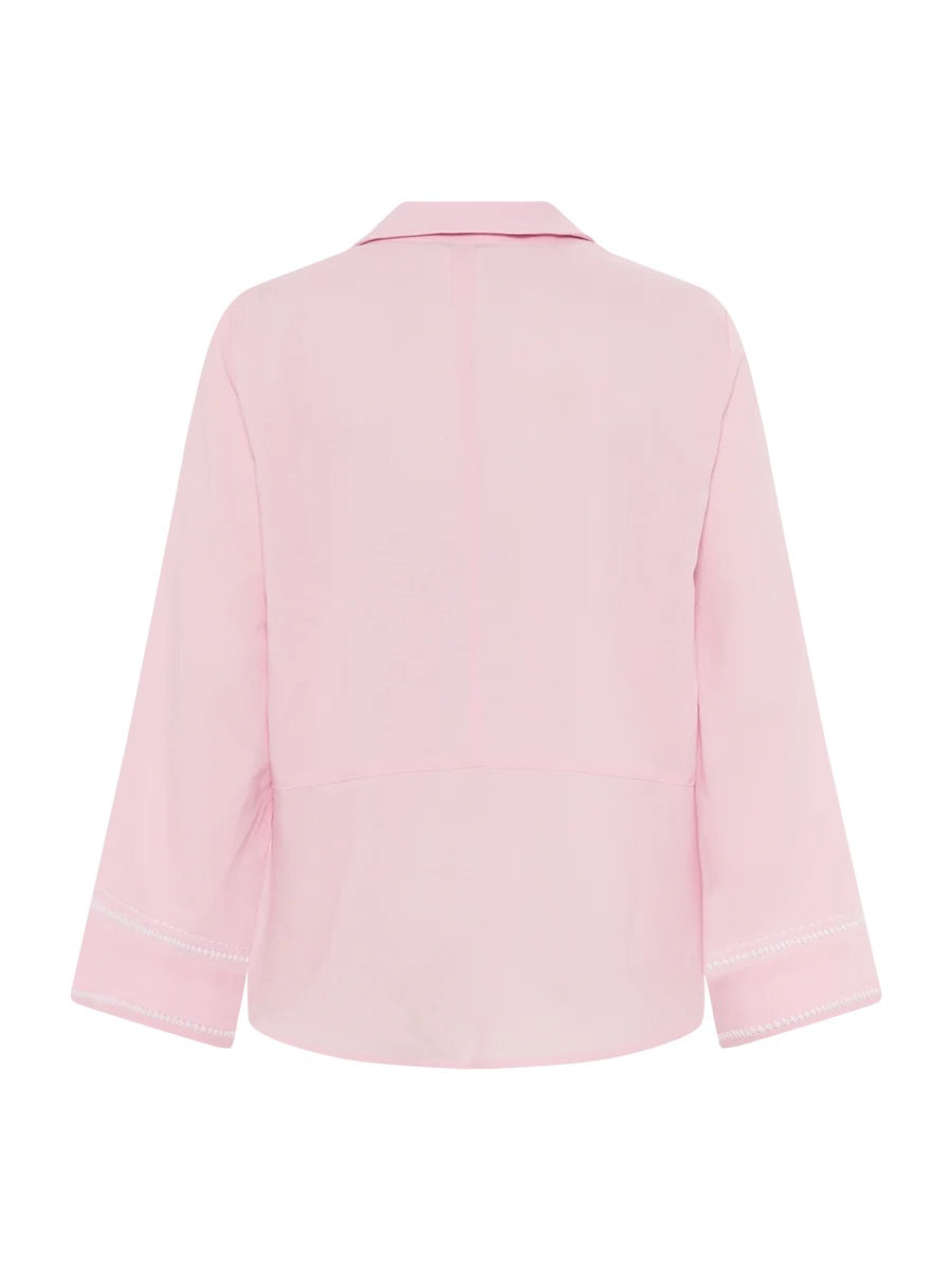 Embroidered Overshirt | Blush Pink