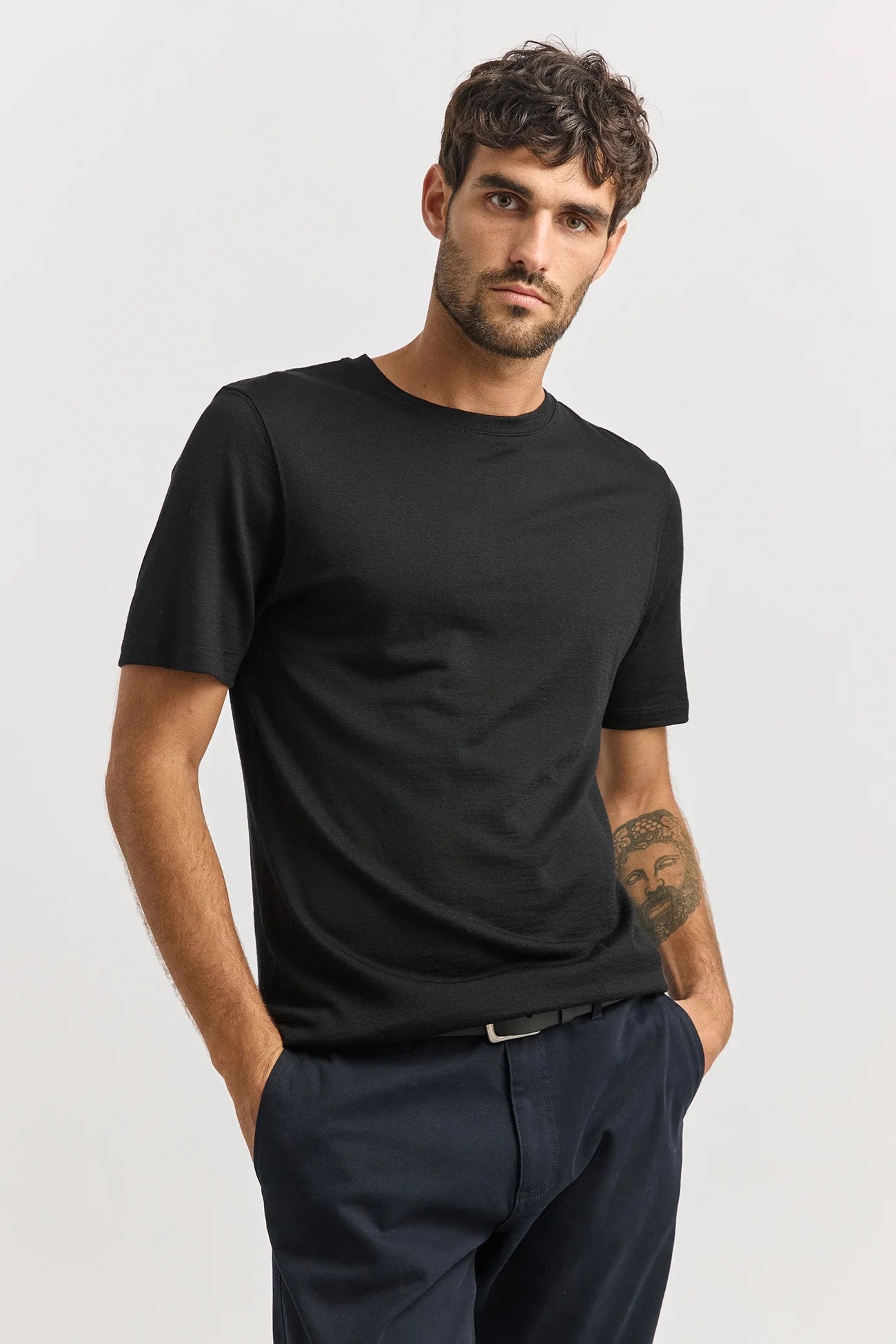 Merino Crew T-Shirt | Black