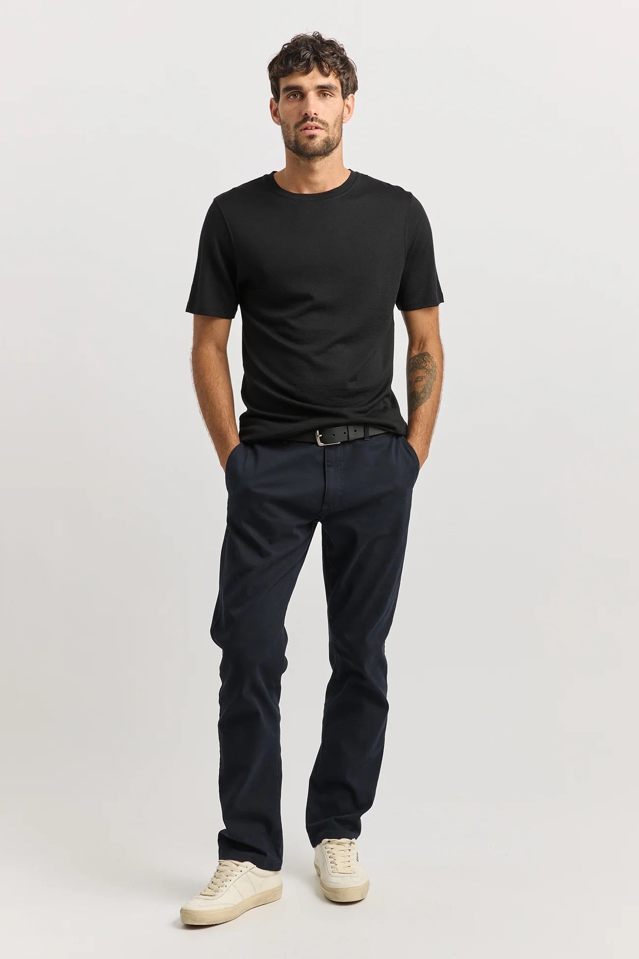 Merino Crew T-Shirt | Black