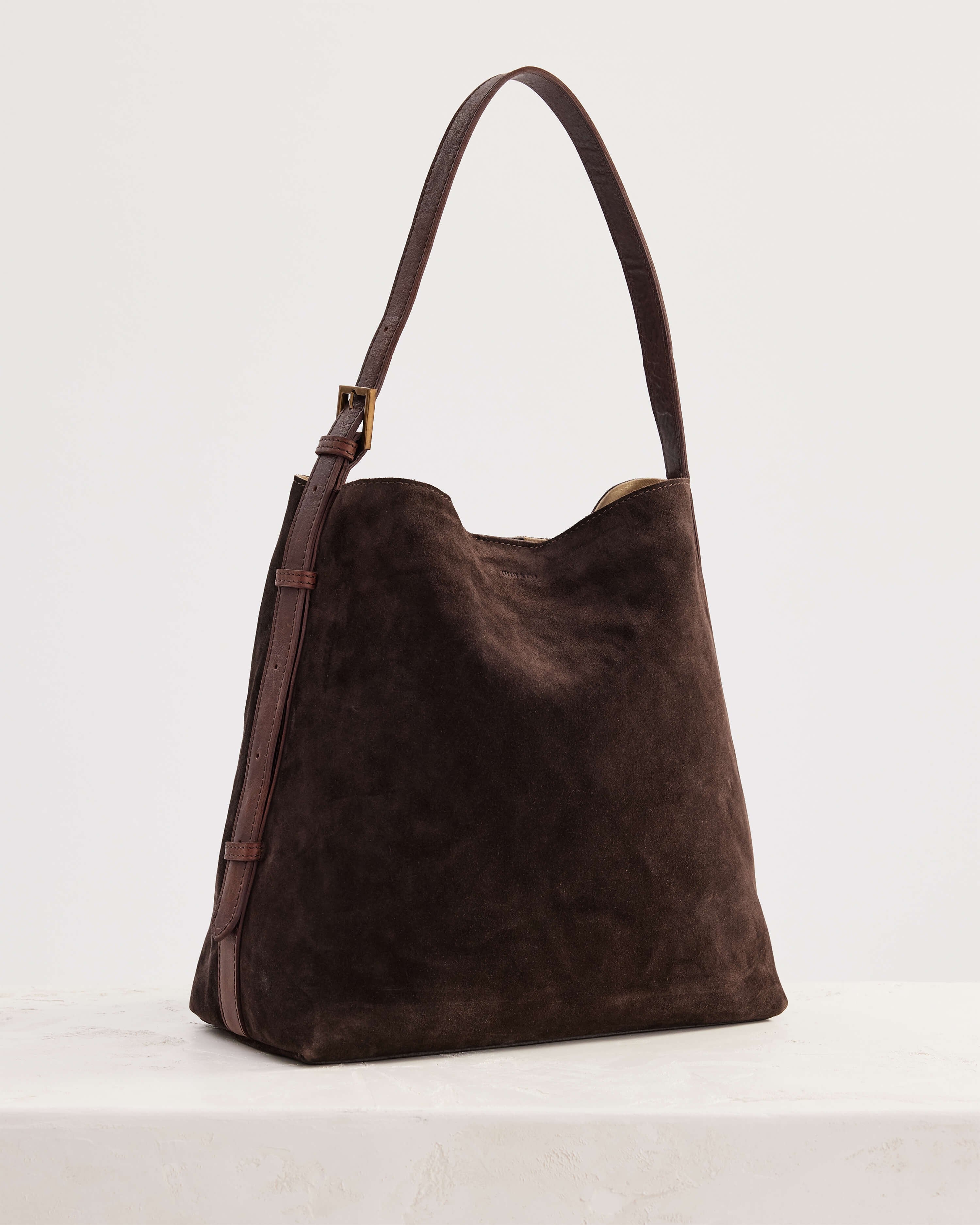 Suede Cabas Tote | Chocolate