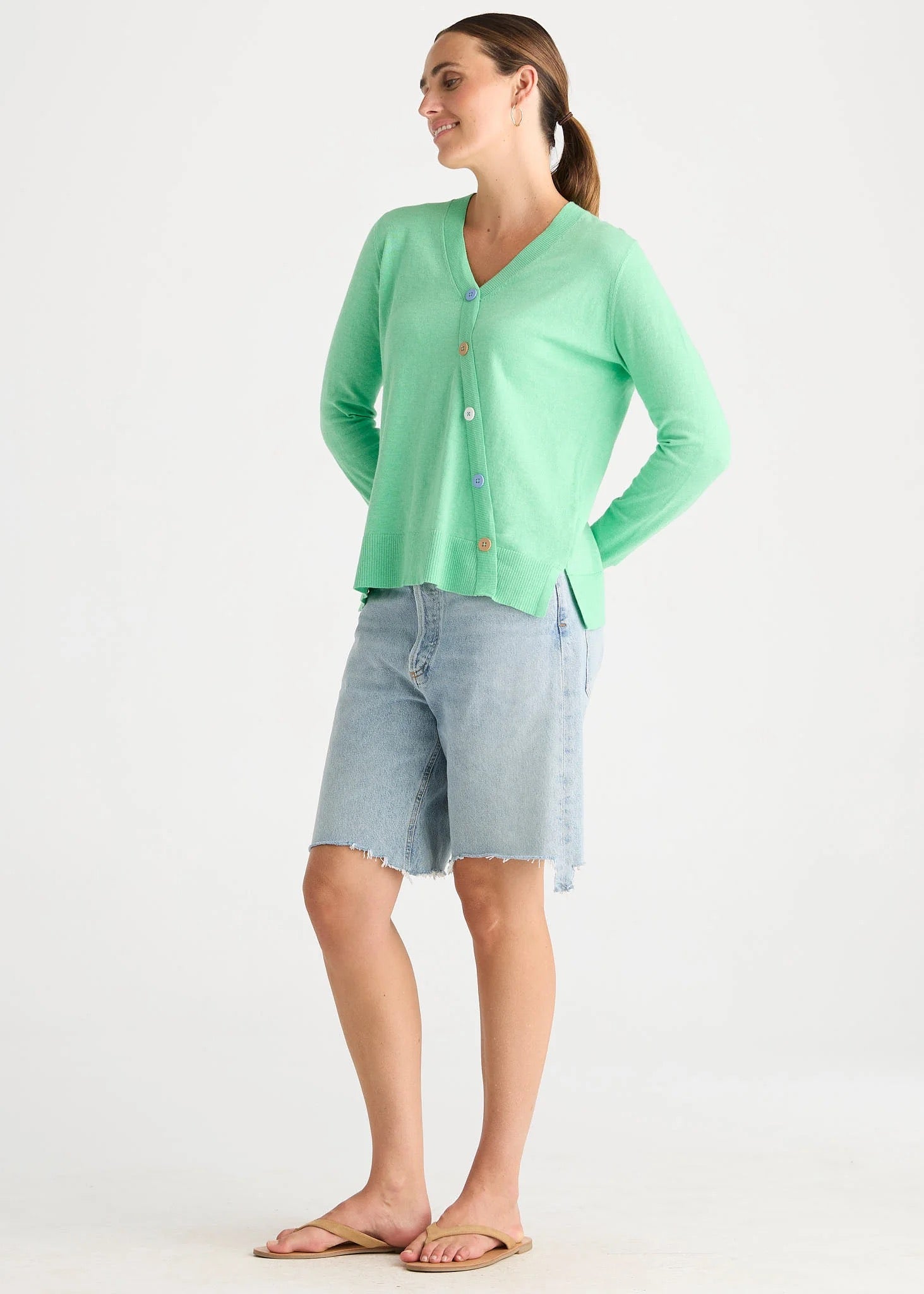 Button Angle Top | Jelly Mint