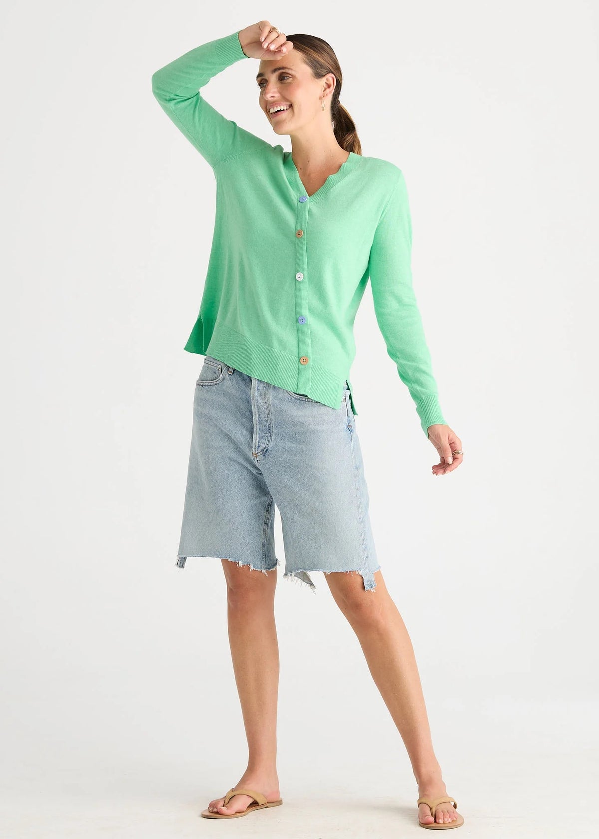 Button Angle Top | Jelly Mint