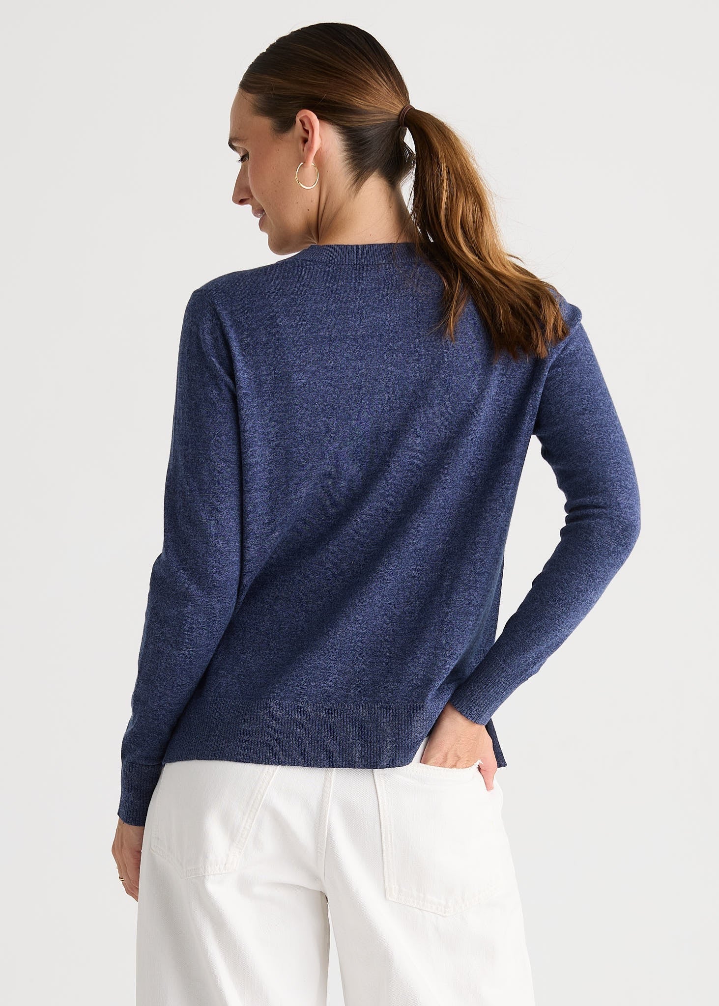 Button Angle Top | Denim