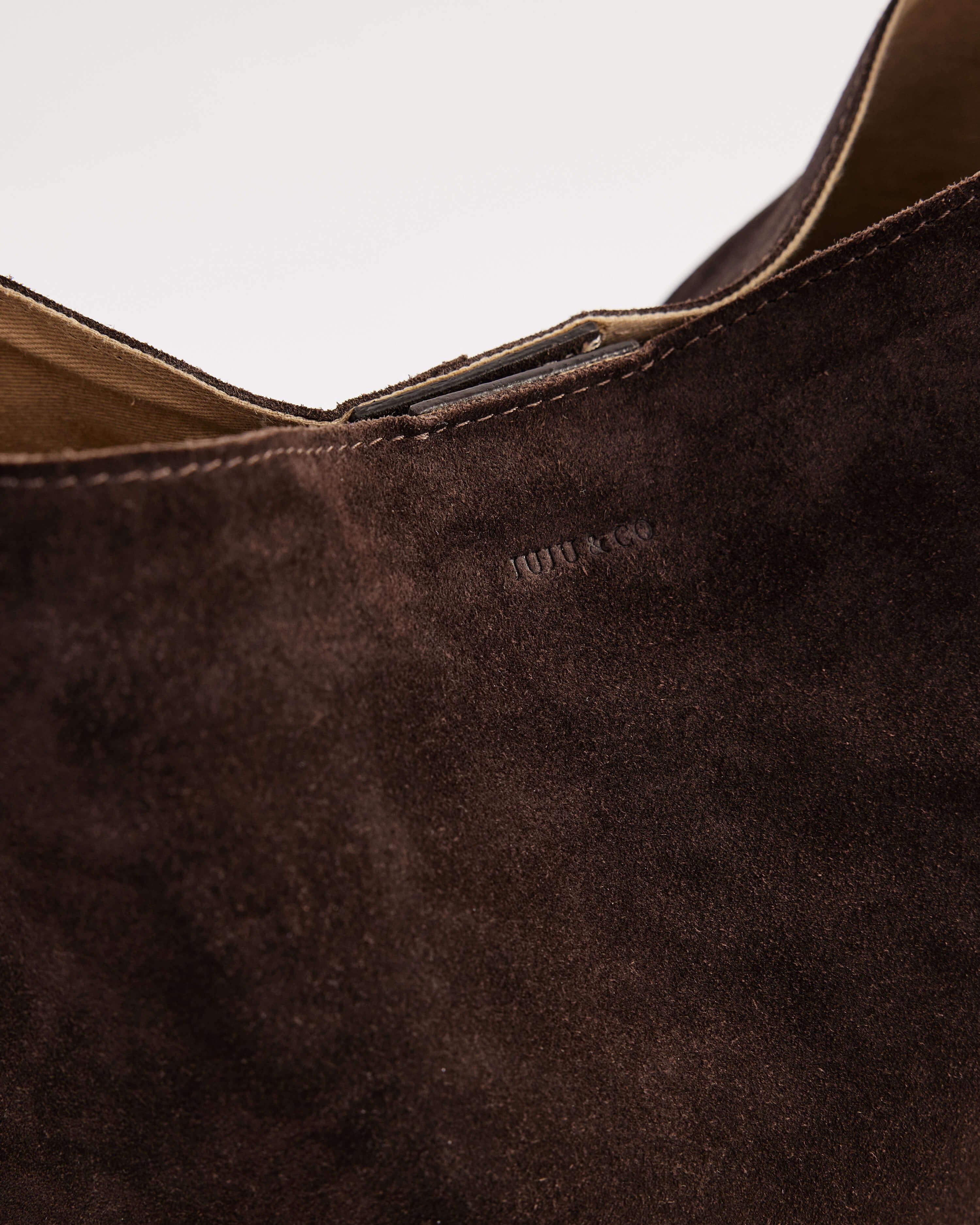 Suede Cabas Tote | Chocolate