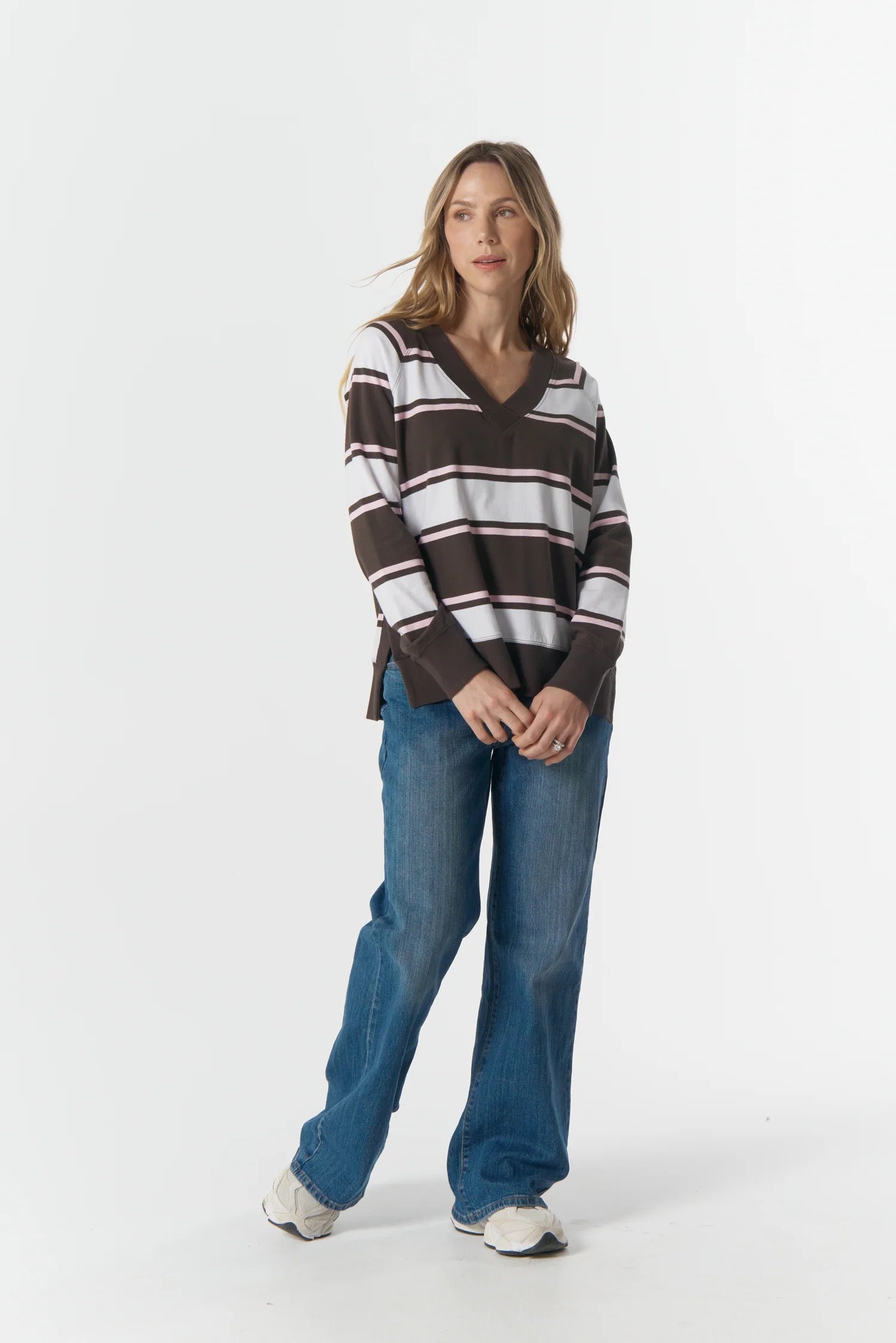 Rugby Club V Neck Sweater | Chocolate Torte