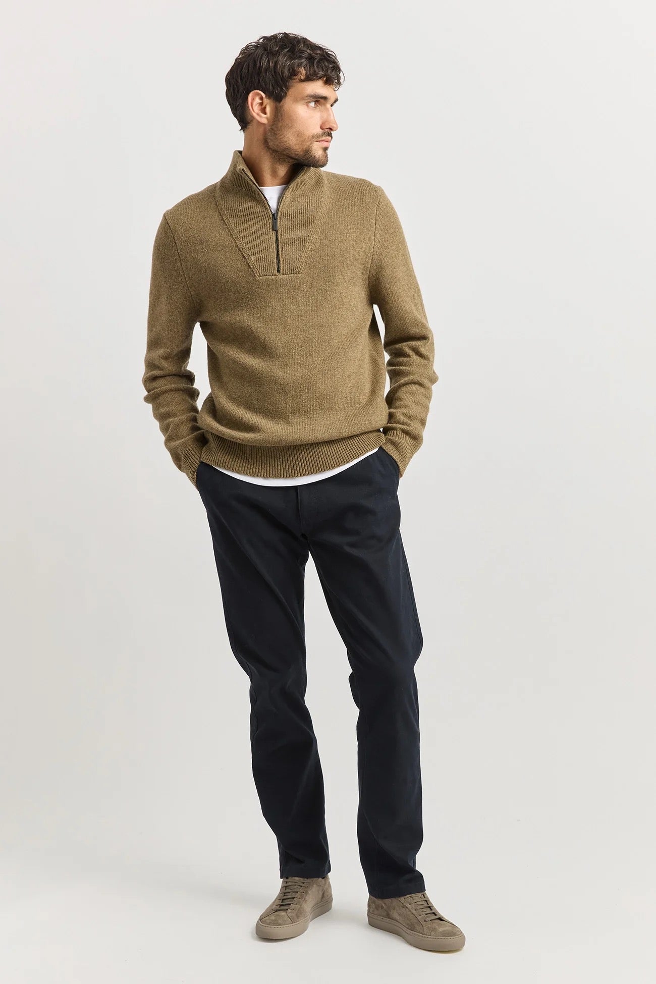 Lambswool Half Zip | Tannin