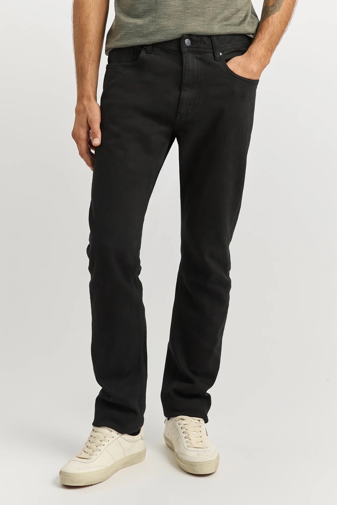 Regular Merino Denim Jean | Black
