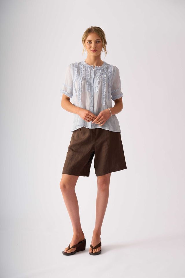 Frill Of It Blouse | Pale Blue