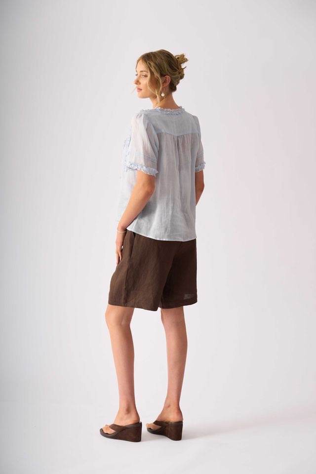 Frill Of It Blouse | Pale Blue