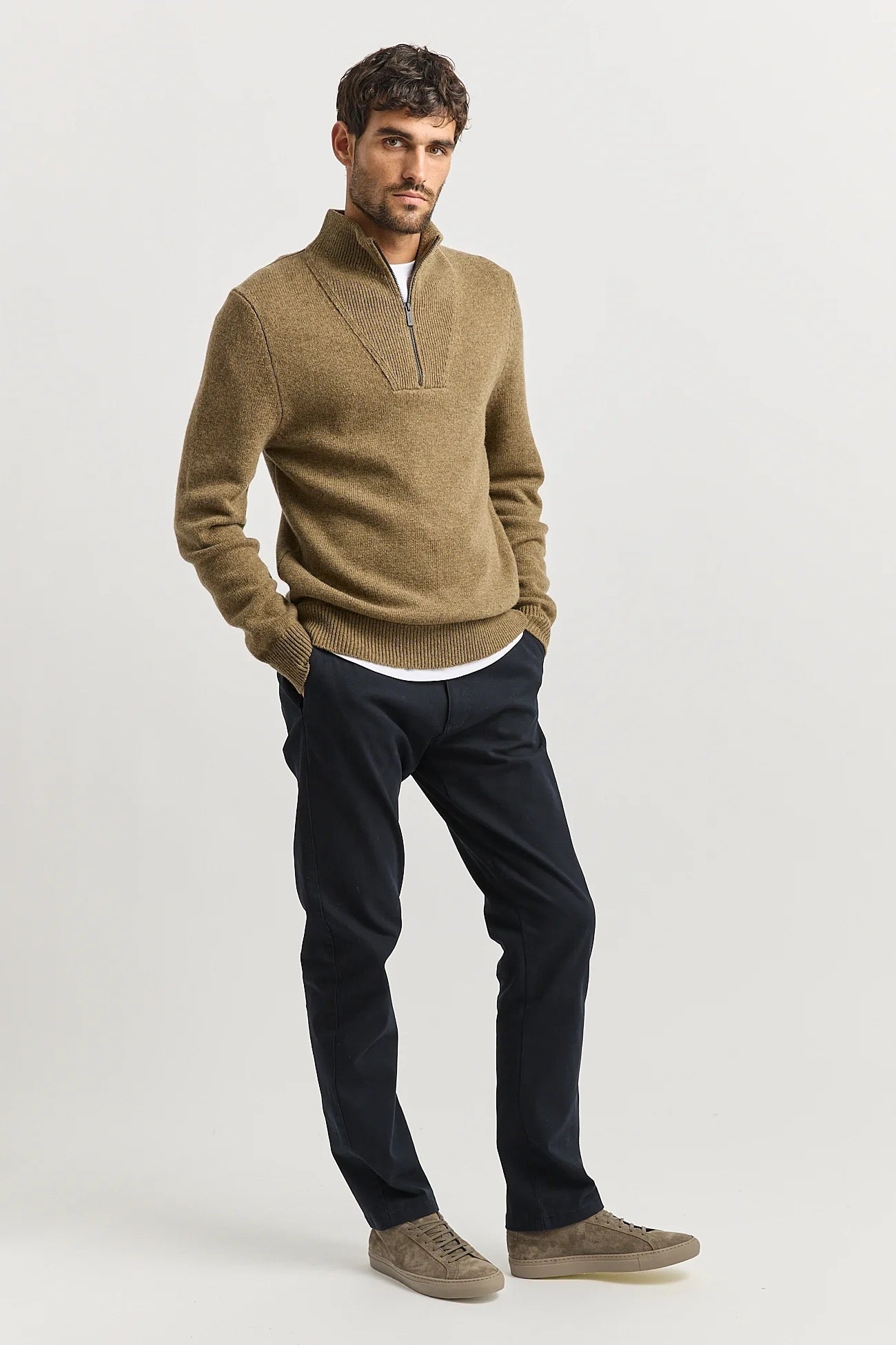Lambswool Half Zip | Tannin