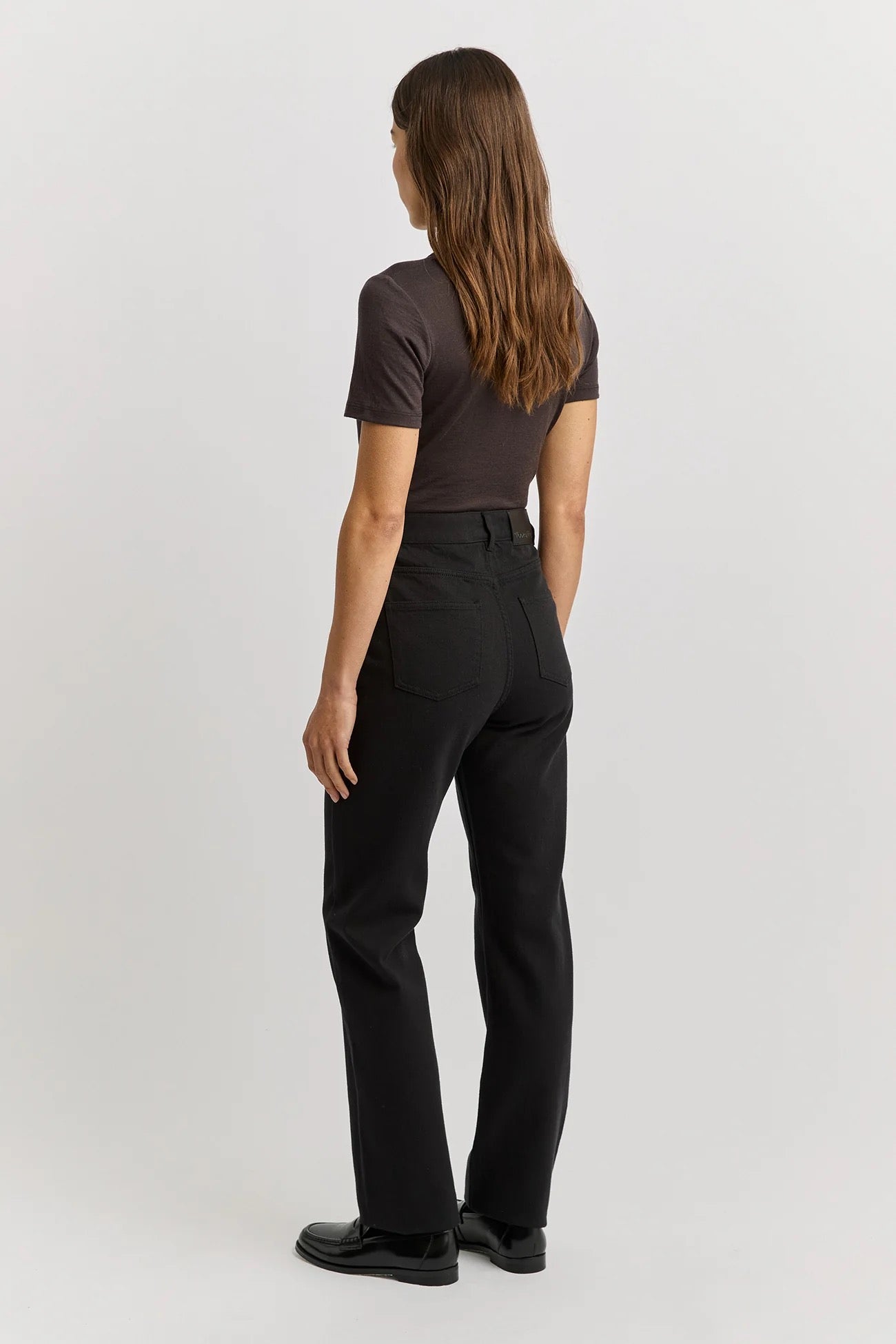 Straight Leg Merino Denim Jean | Black