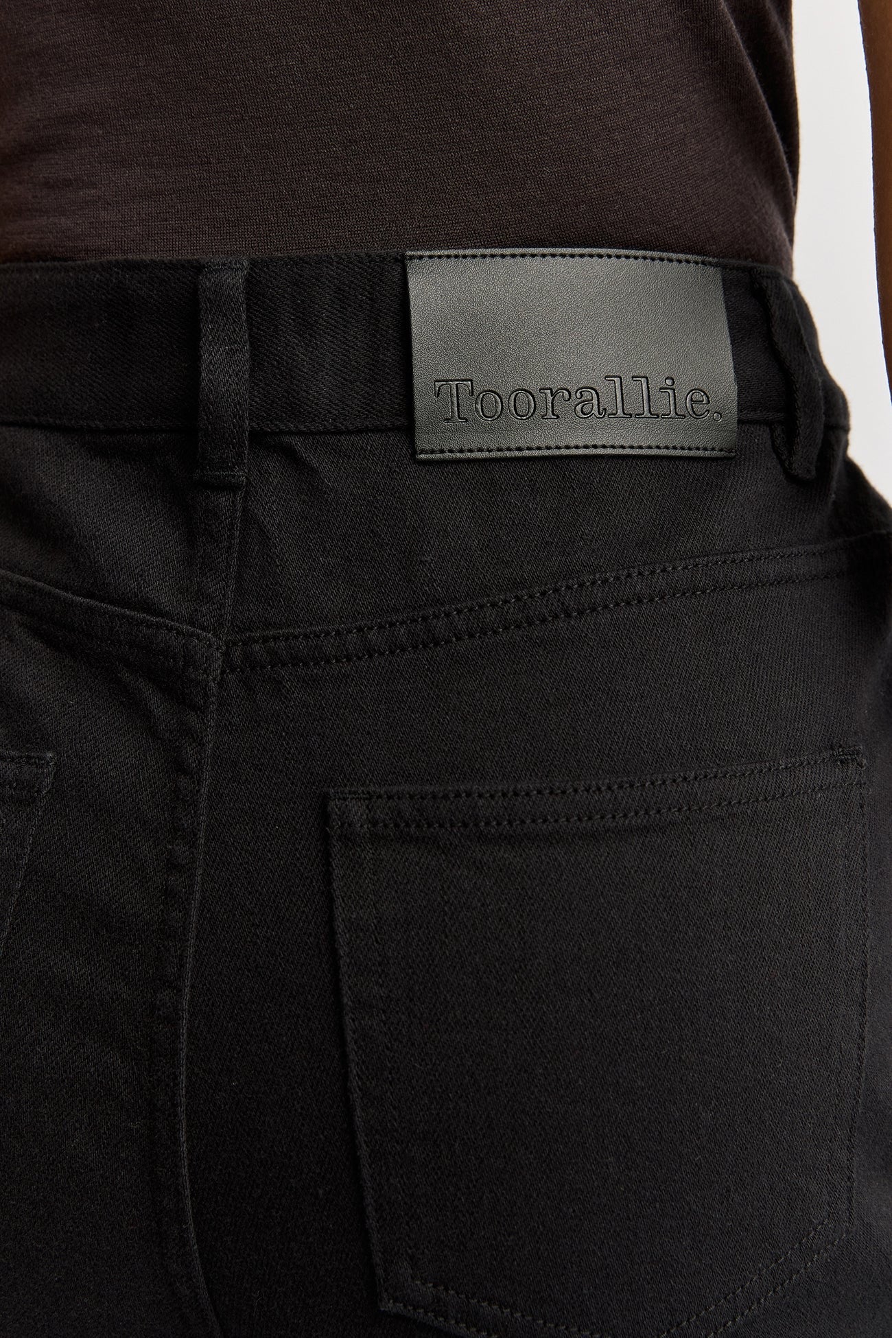 Straight Leg Merino Denim Jean | Black