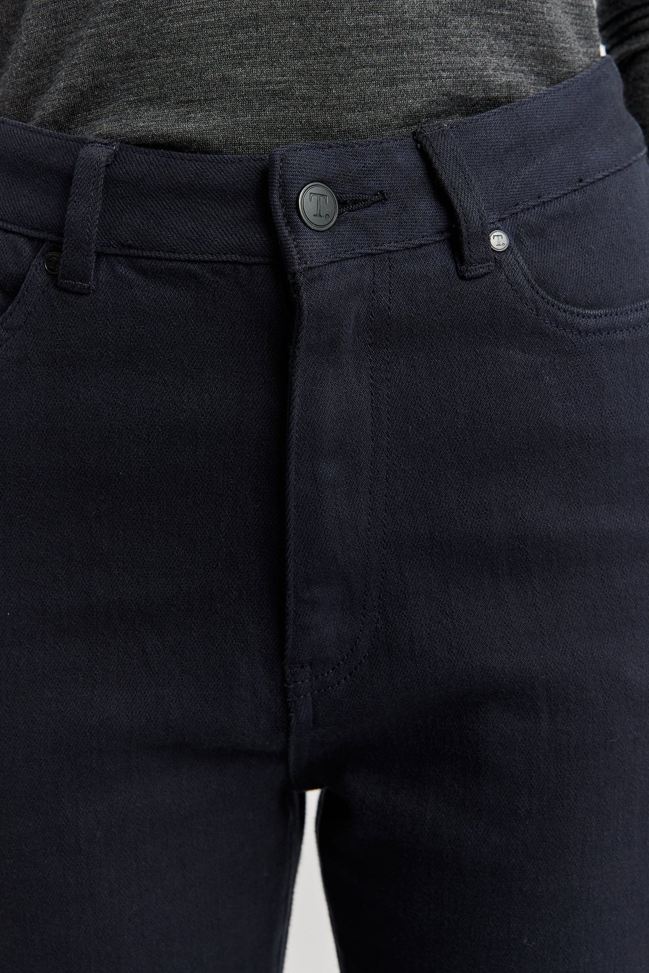 Straight Leg Merino Denim | Navy
