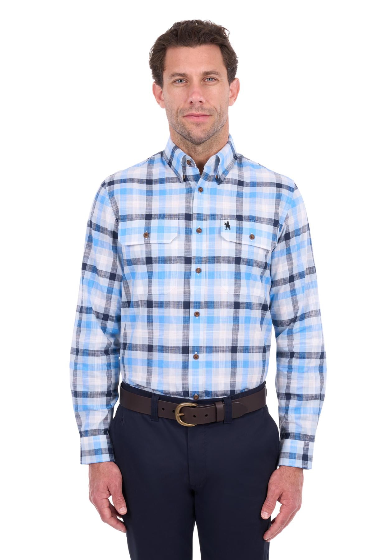 Jacob Check 2-Pocket Long Sleeve Shirt