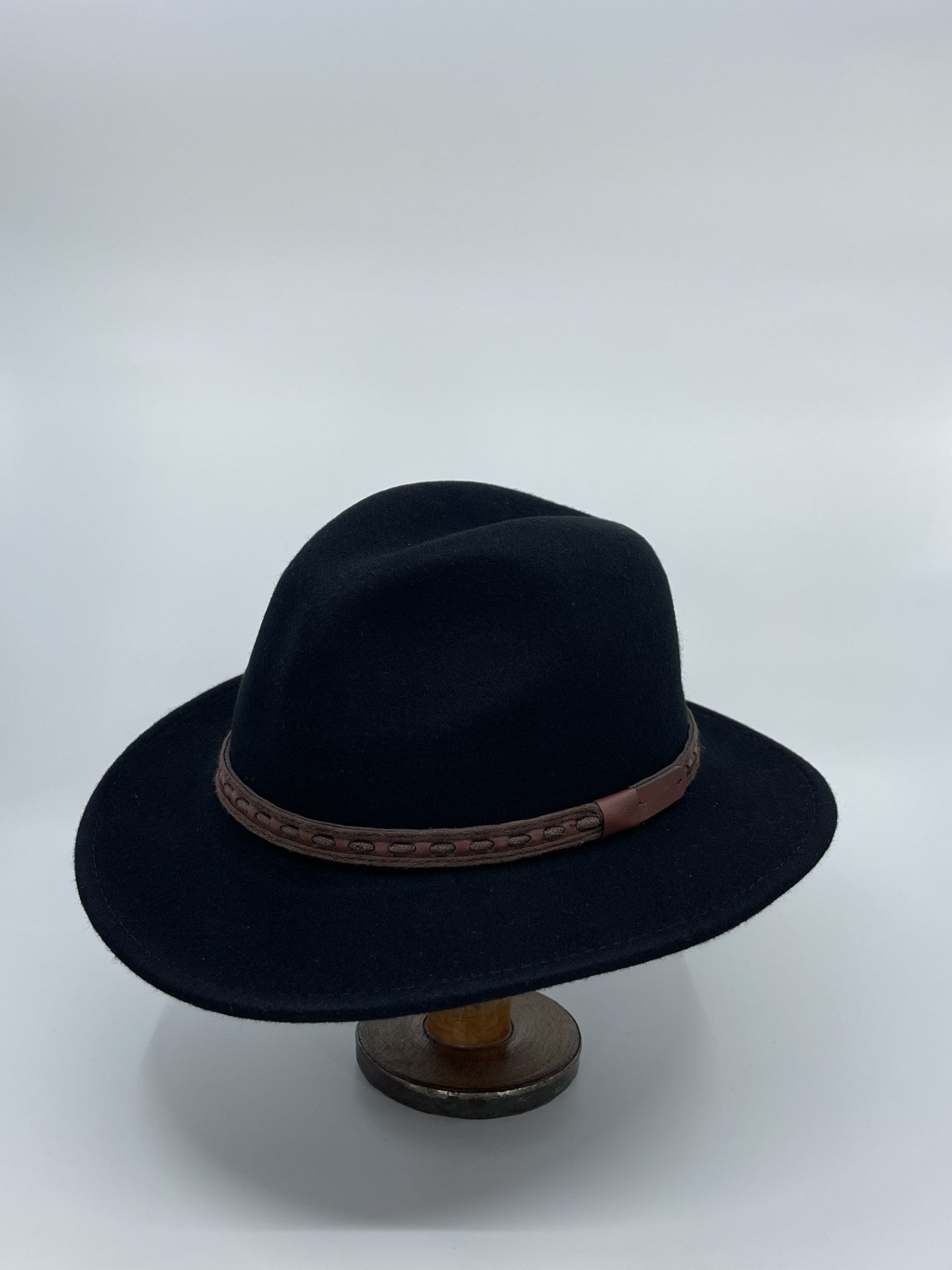 Johnny Crushable Wool Felt Safari | Black - Avenel of Melbourne - Beechworth Emporium