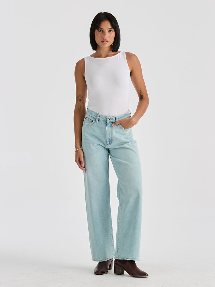 Originals LWM High Wide Leg | Soft Blue - - Beechworth Emporium