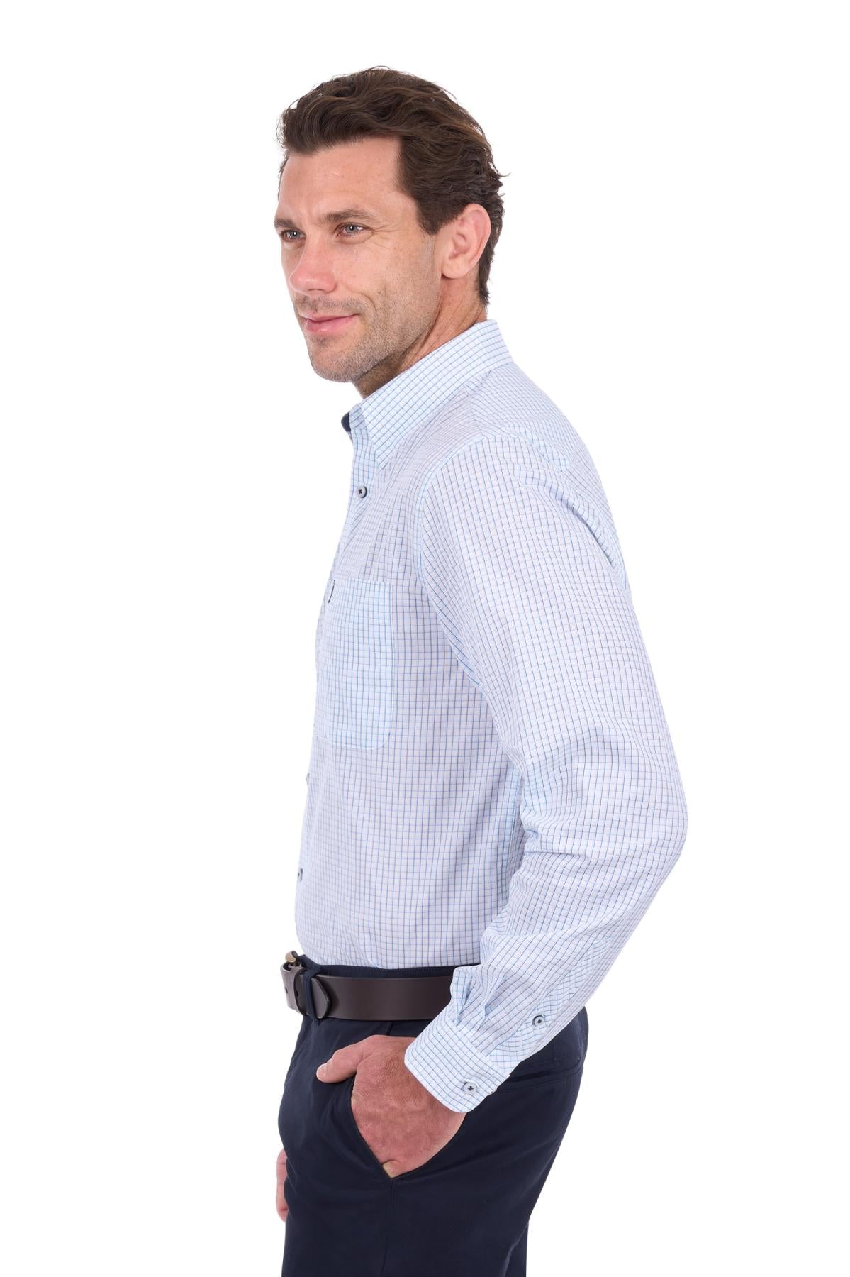 Leo Check 1-Pocket Long Sleeve Shirt