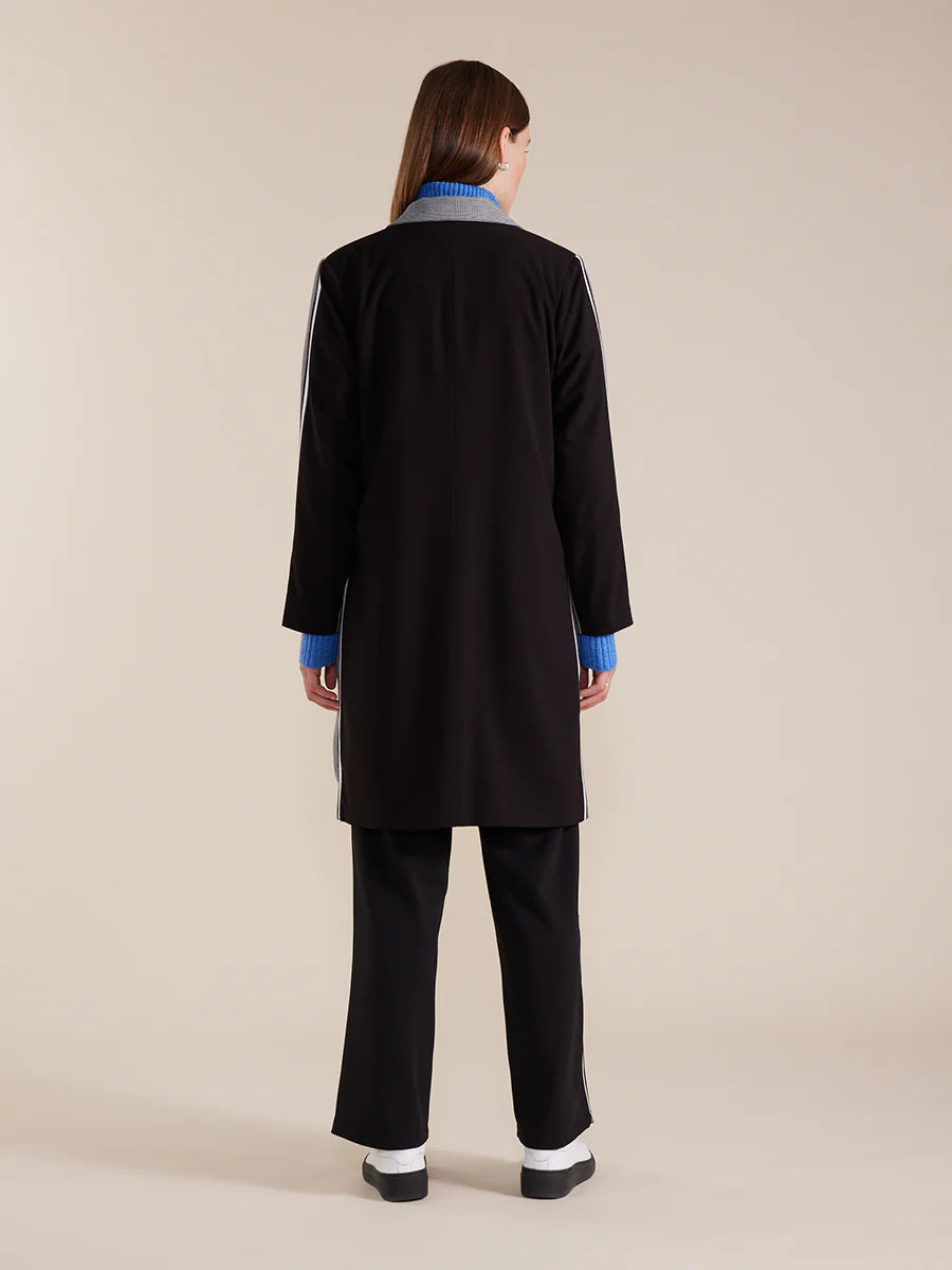 Long Sleeve Contrast Stripe Coat - Marco Polo - Beechworth Emporium