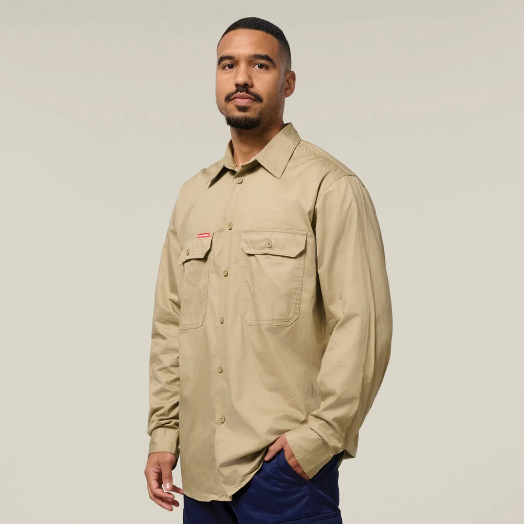 Long Sleeve Vented Shirt | Khaki - - Beechworth Emporium