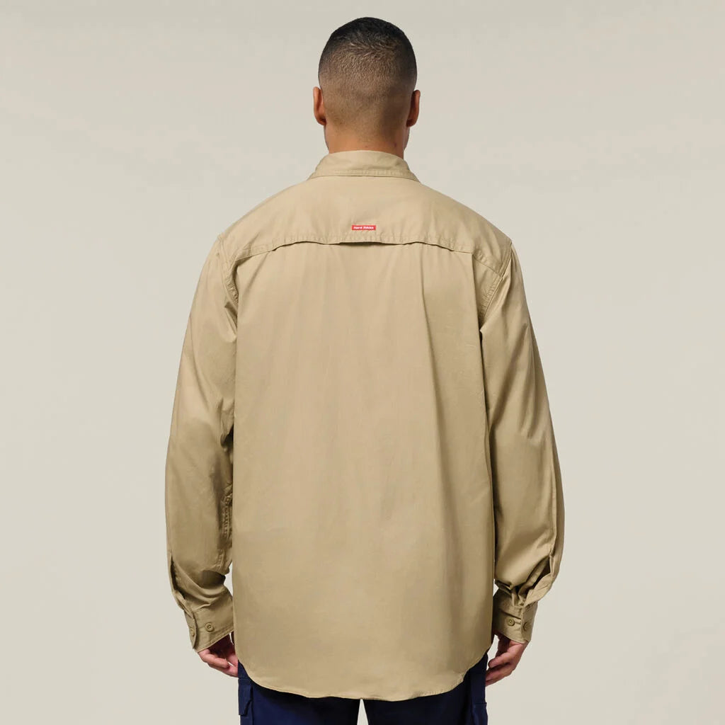 Long Sleeve Vented Shirt | Khaki - - Beechworth Emporium