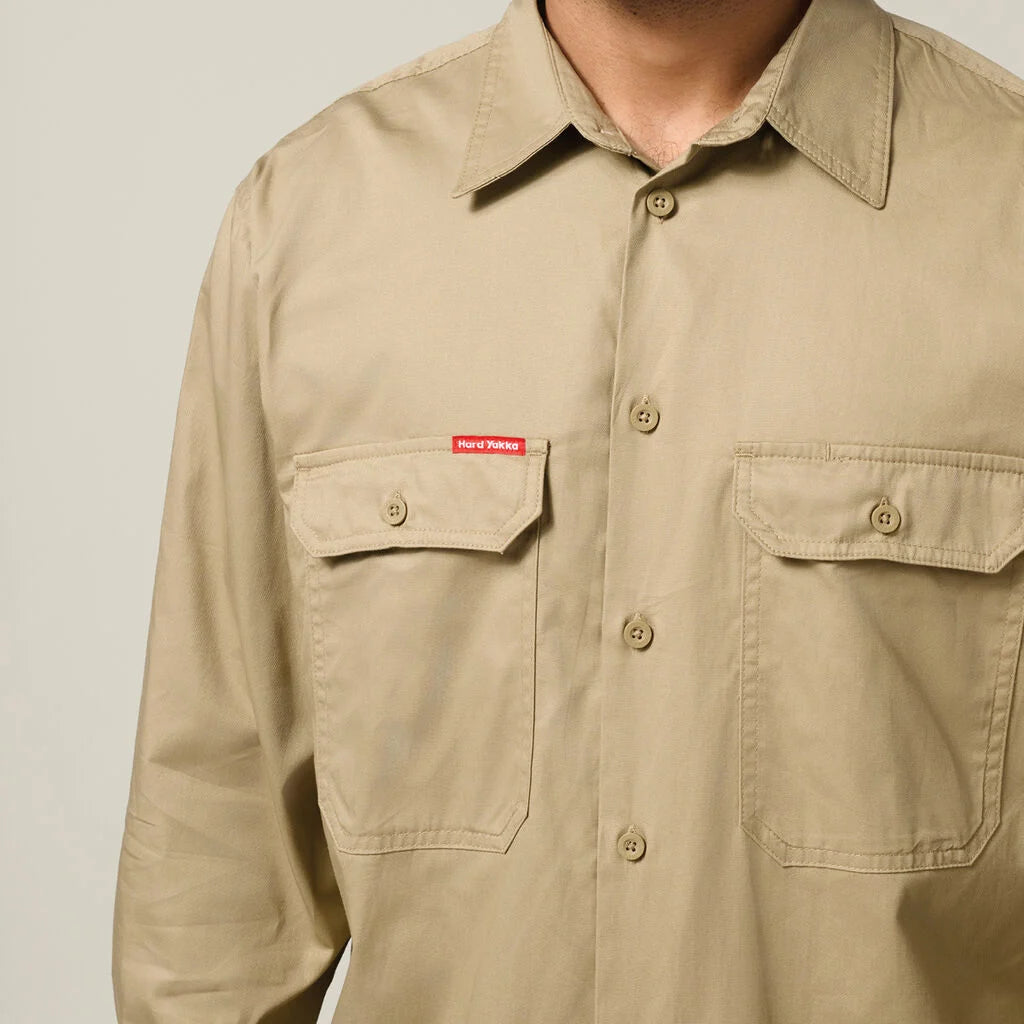 Long Sleeve Vented Shirt | Khaki - - Beechworth Emporium