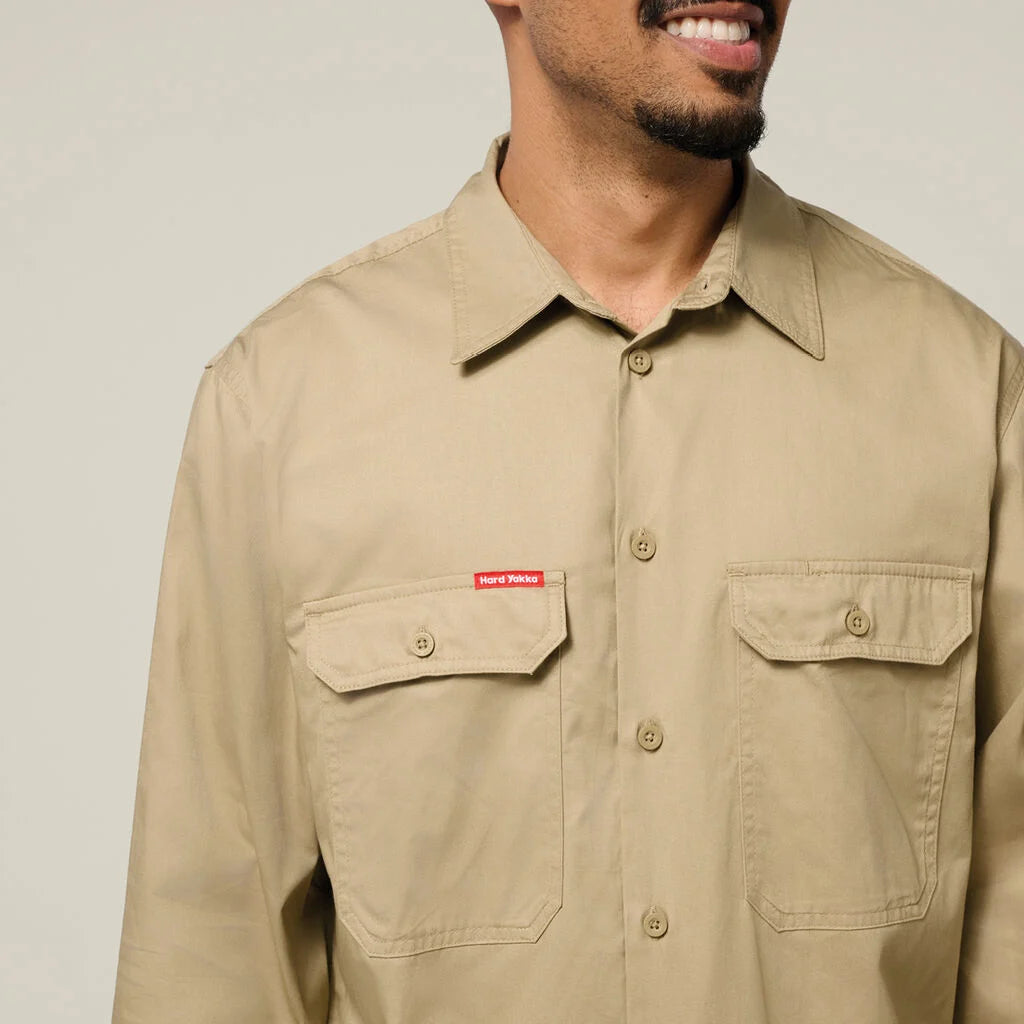 Long Sleeve Vented Shirt | Khaki - - Beechworth Emporium