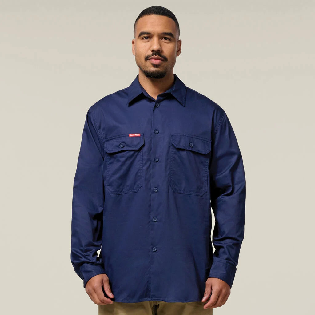 Long Sleeve Vented Shirt | Navy - - Beechworth Emporium
