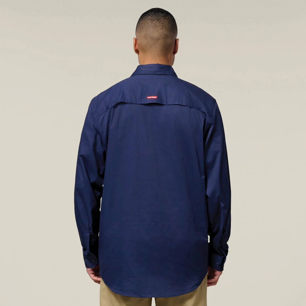 Long Sleeve Vented Shirt | Navy - - Beechworth Emporium