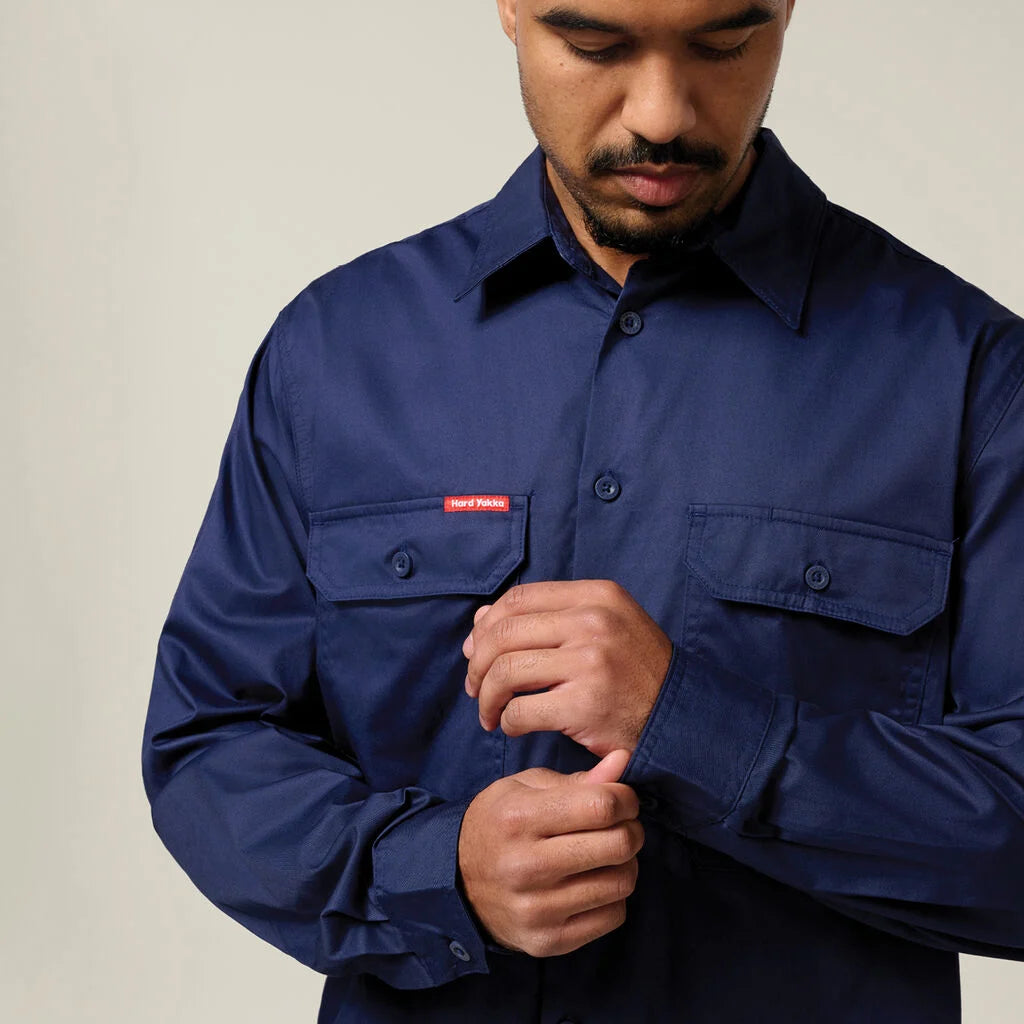 Long Sleeve Vented Shirt | Navy - - Beechworth Emporium