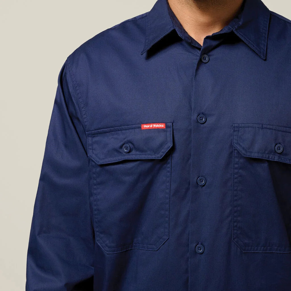 Long Sleeve Vented Shirt | Navy - - Beechworth Emporium