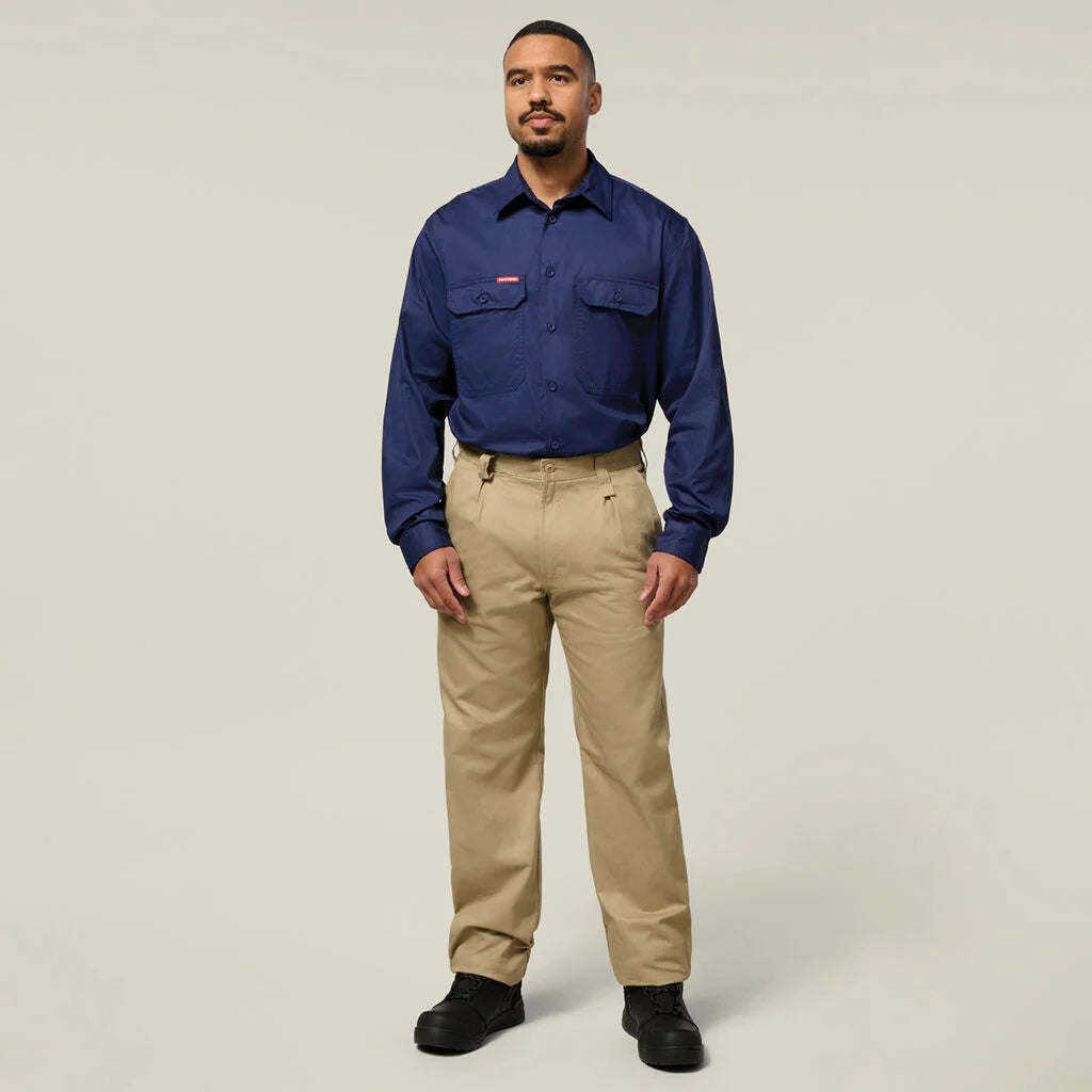 Long Sleeve Vented Shirt | Navy - - Beechworth Emporium