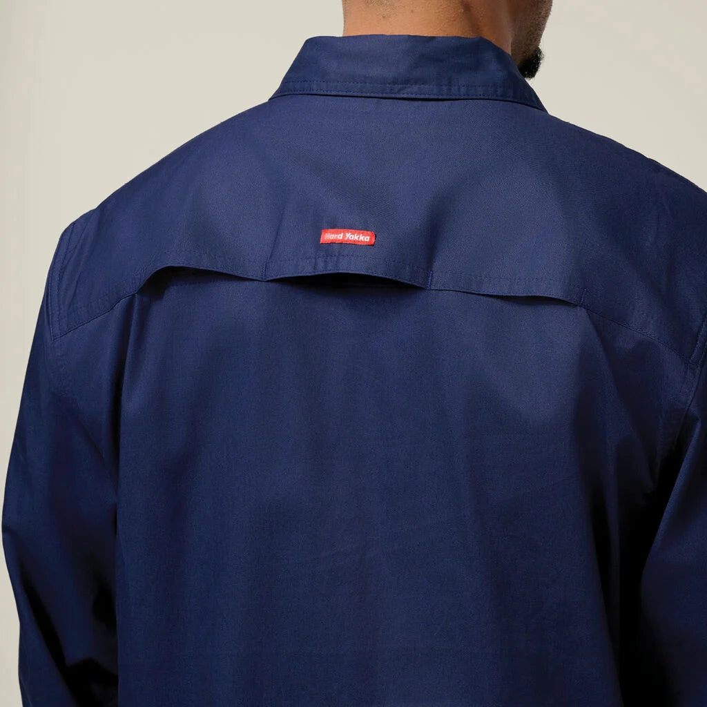 Long Sleeve Vented Shirt | Navy - - Beechworth Emporium