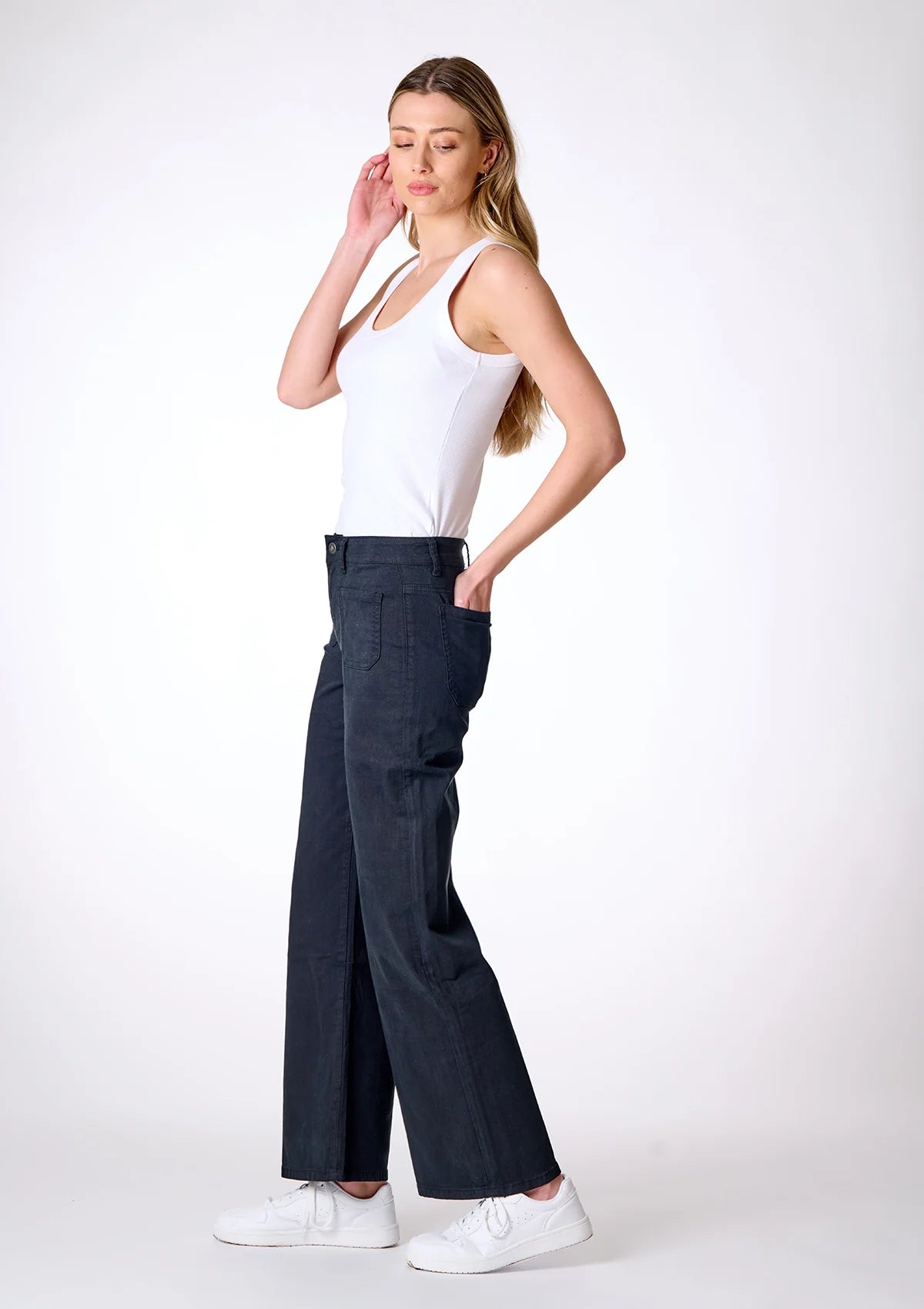 Malani Black Pant - Bianco Jeans - Beechworth Emporium