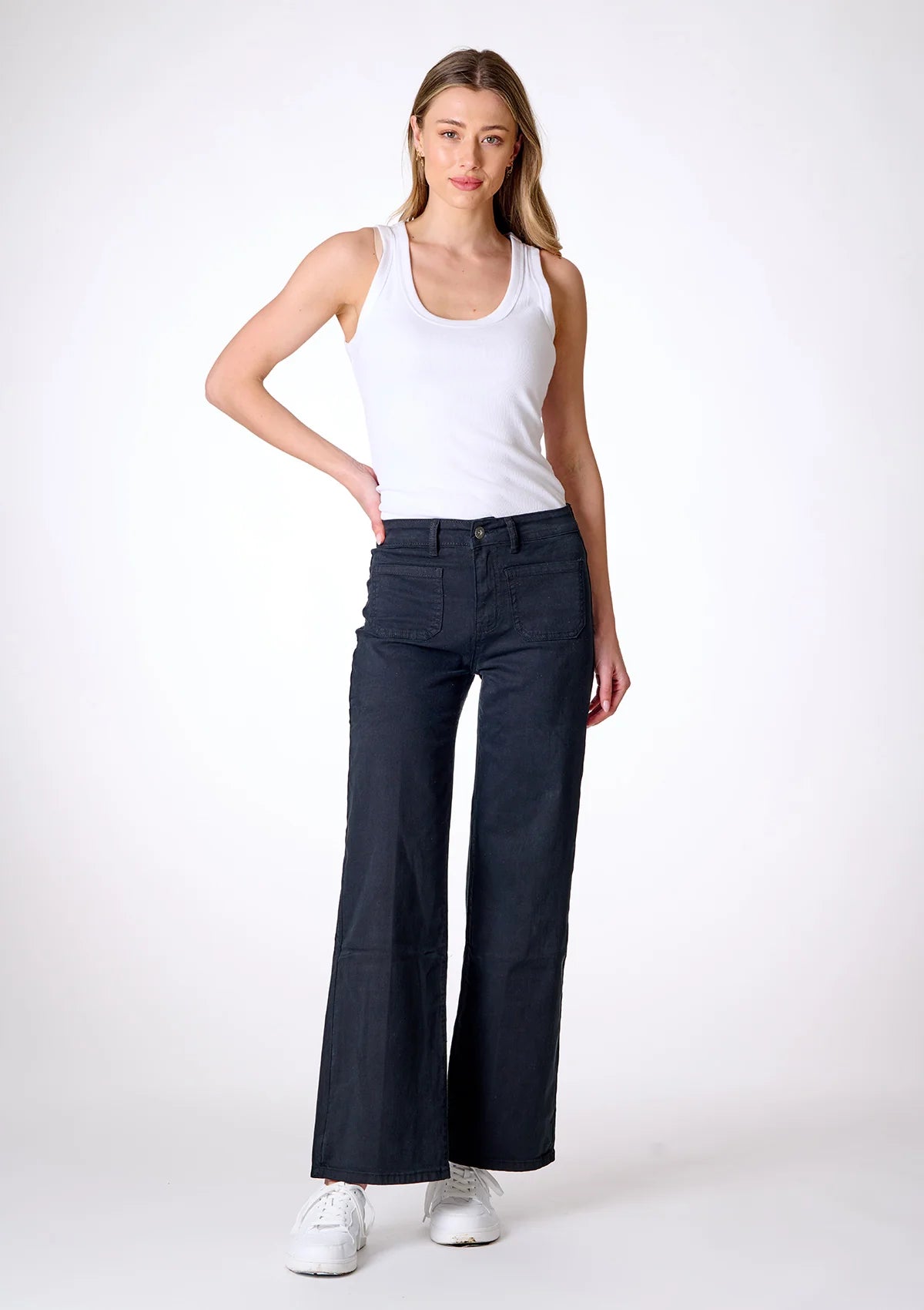 Malani Black Pant - Bianco Jeans - Beechworth Emporium