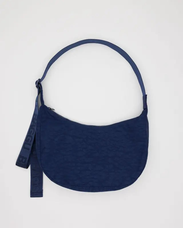 Medium Nylon Crescent Bag | Navy