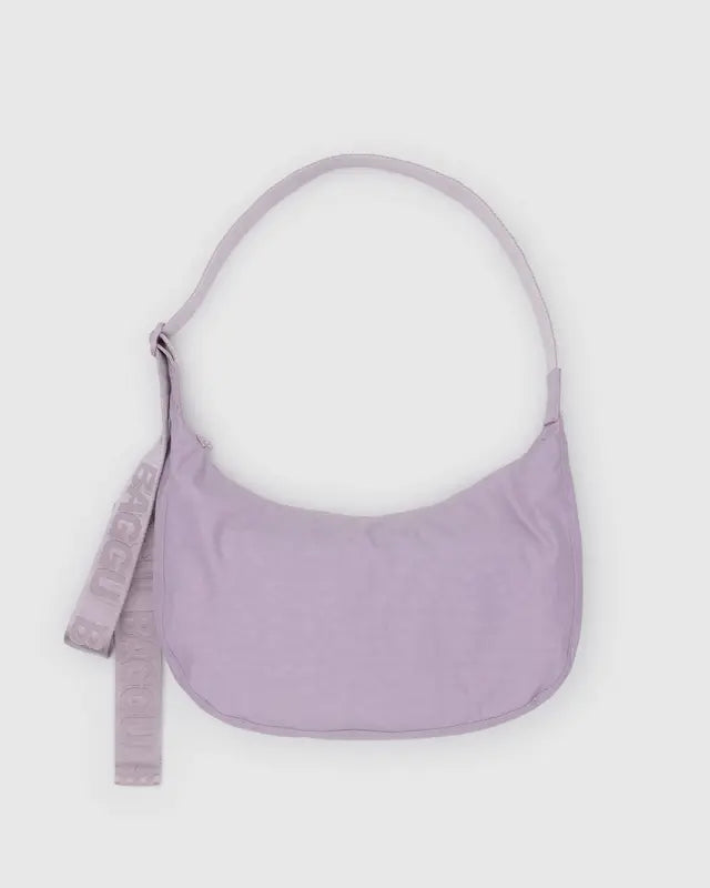 Medium Nylon Crescent Bag | Dusty Pink