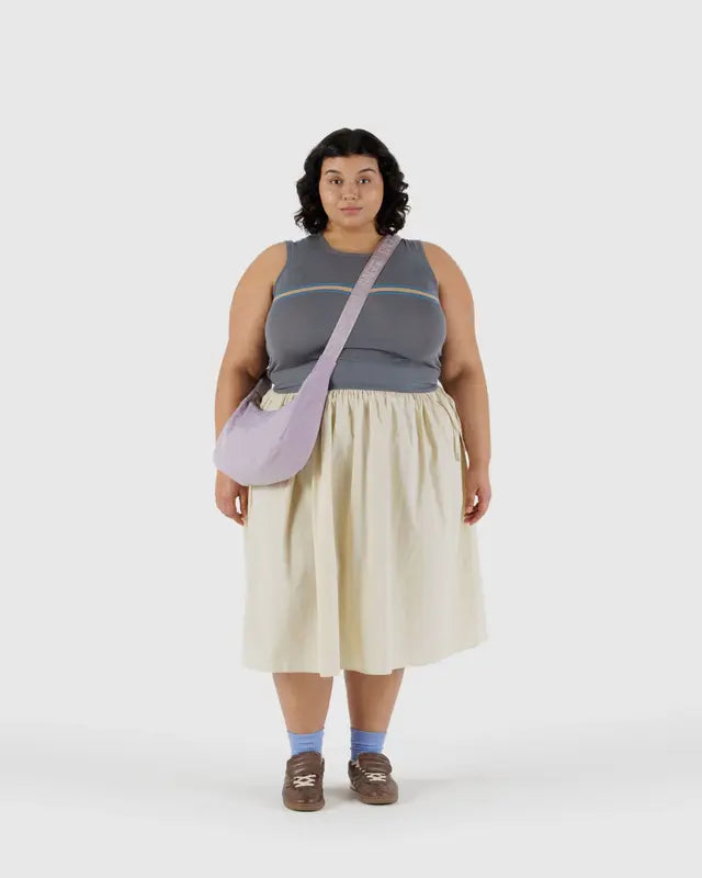 Medium Nylon Crescent Bag | Dusty Pink
