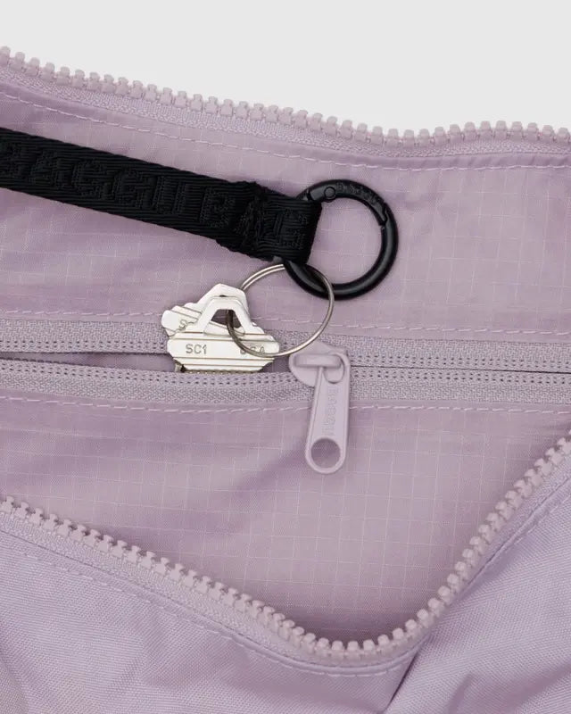 Medium Nylon Crescent Bag | Dusty Pink
