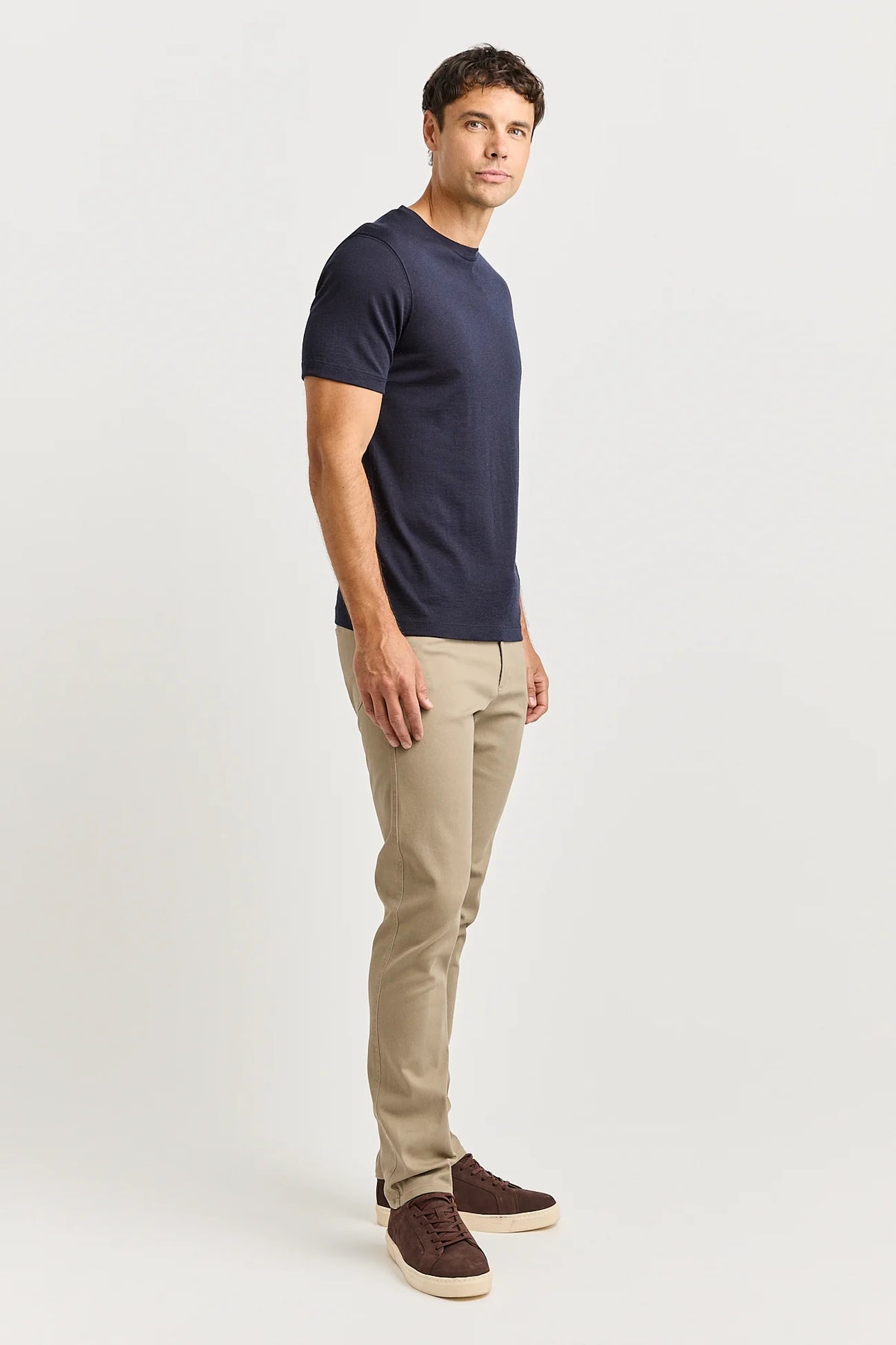 Merino Crew T-Shirt | French Navy