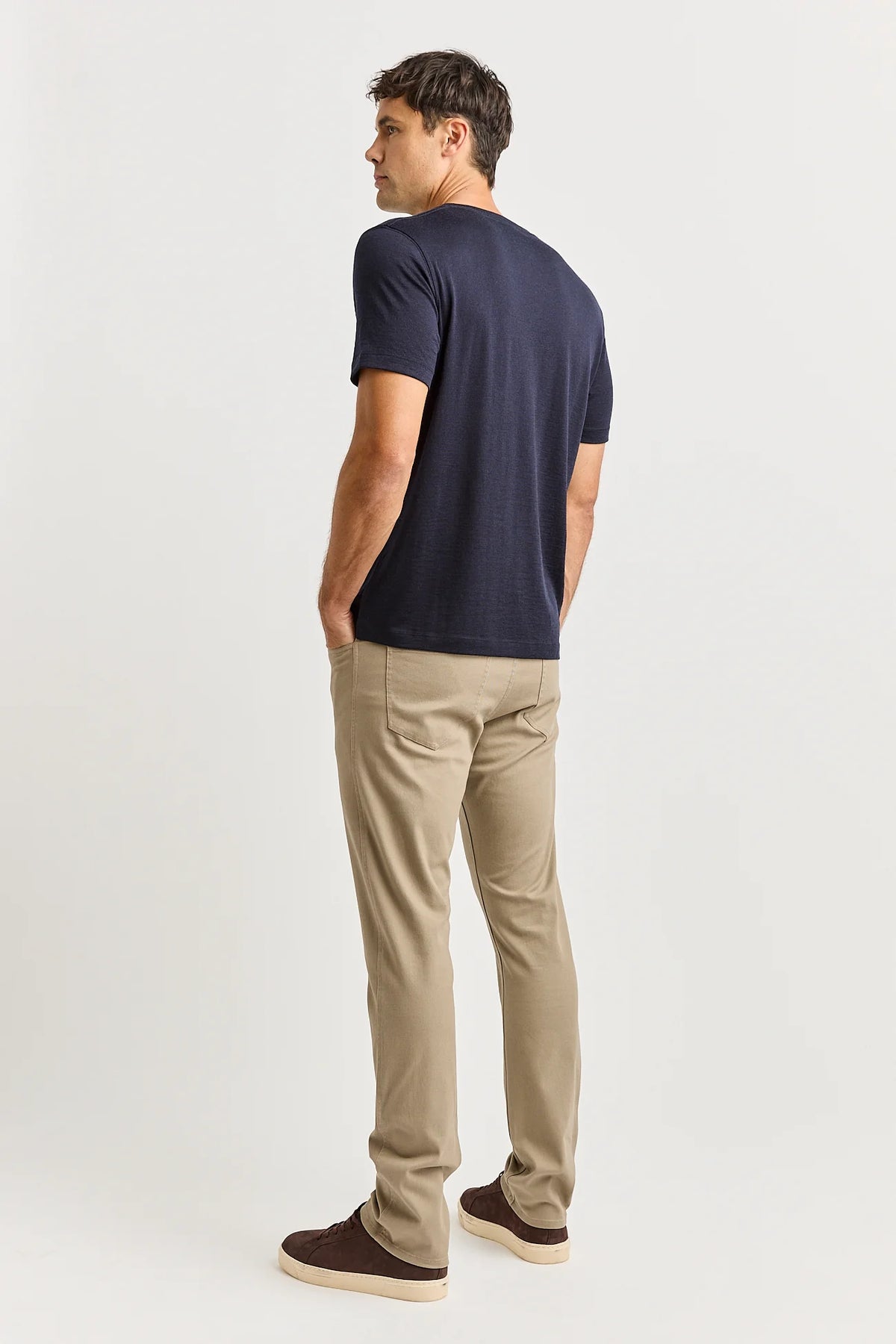 Merino Crew T-Shirt | French Navy