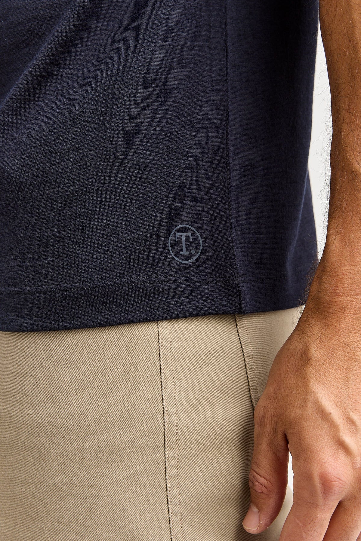 Merino Crew T-Shirt | French Navy