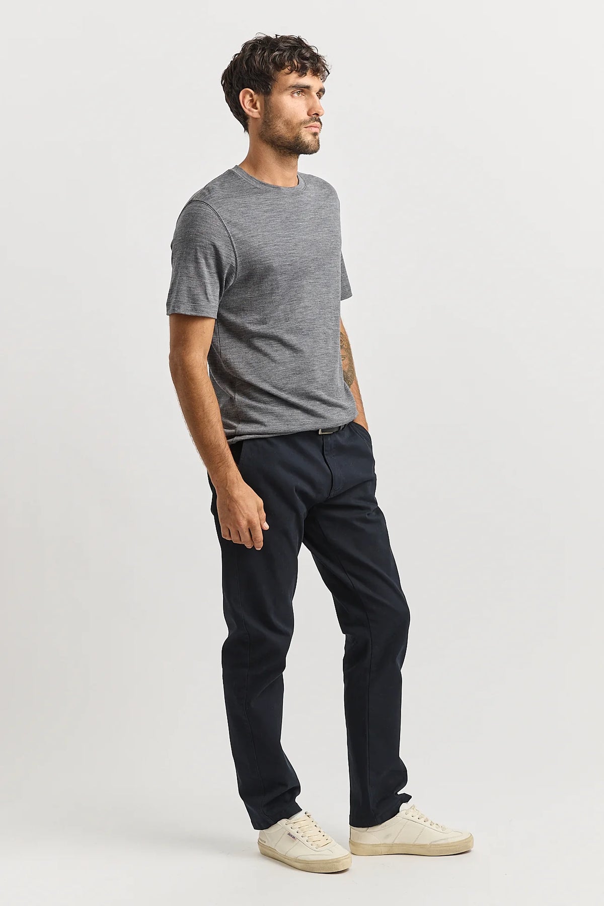 Merino Crew T-Shirt | Zinc