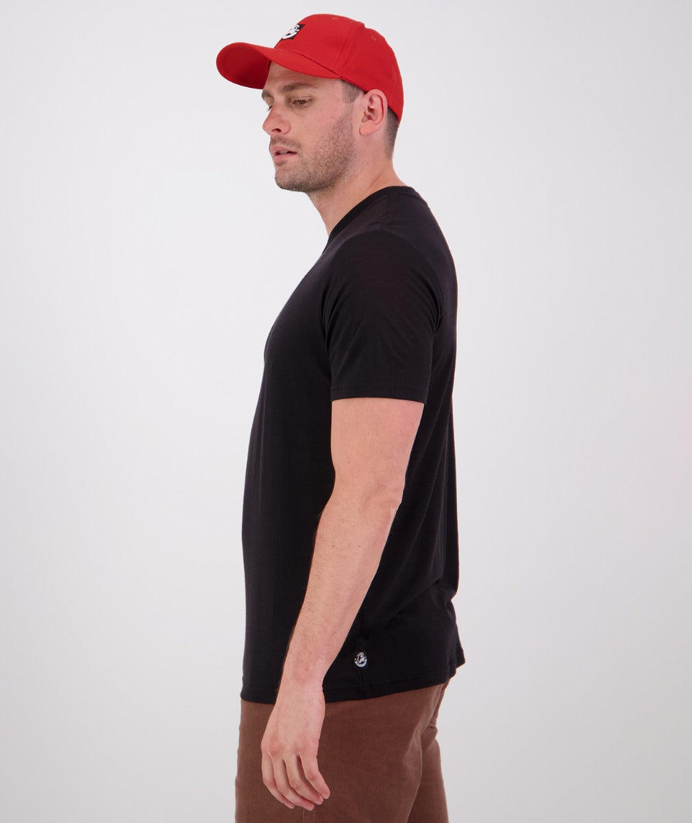Merino Fusion Short Sleeve T-Shirt | Black - - Beechworth Emporium