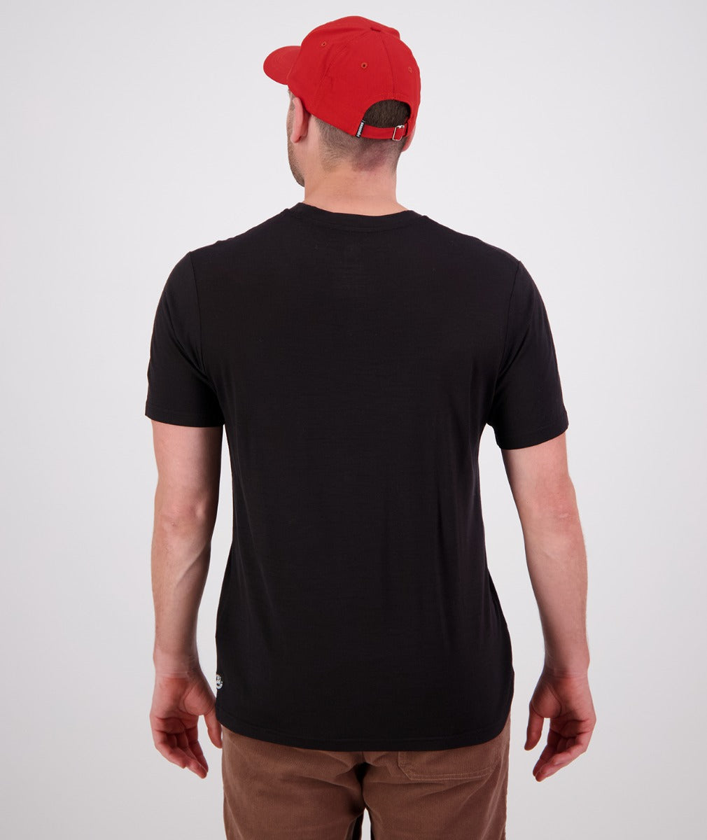 Merino Fusion Short Sleeve T-Shirt | Black - - Beechworth Emporium