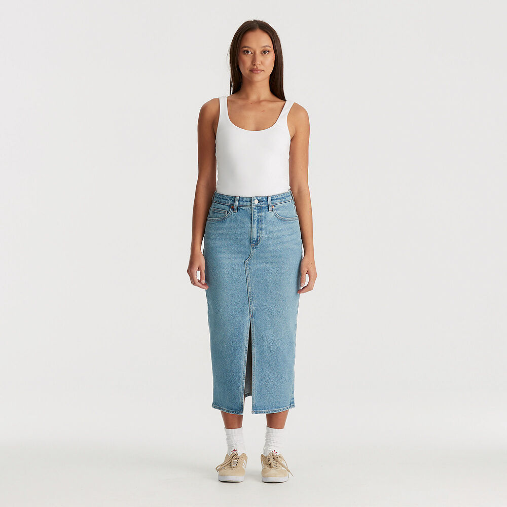 Midi Repair Skirt | Blue Charisma -  - Beechworth Emporium